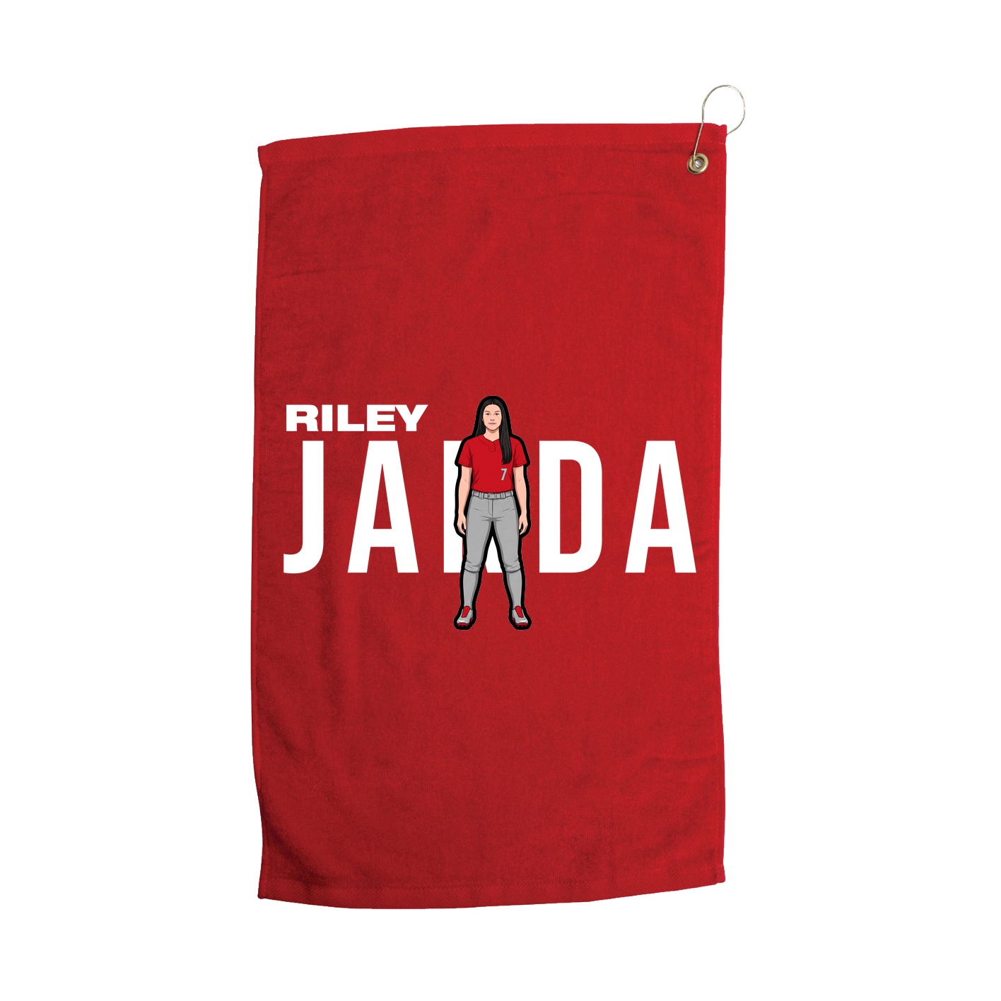 Golf Towel — Player Name in Red