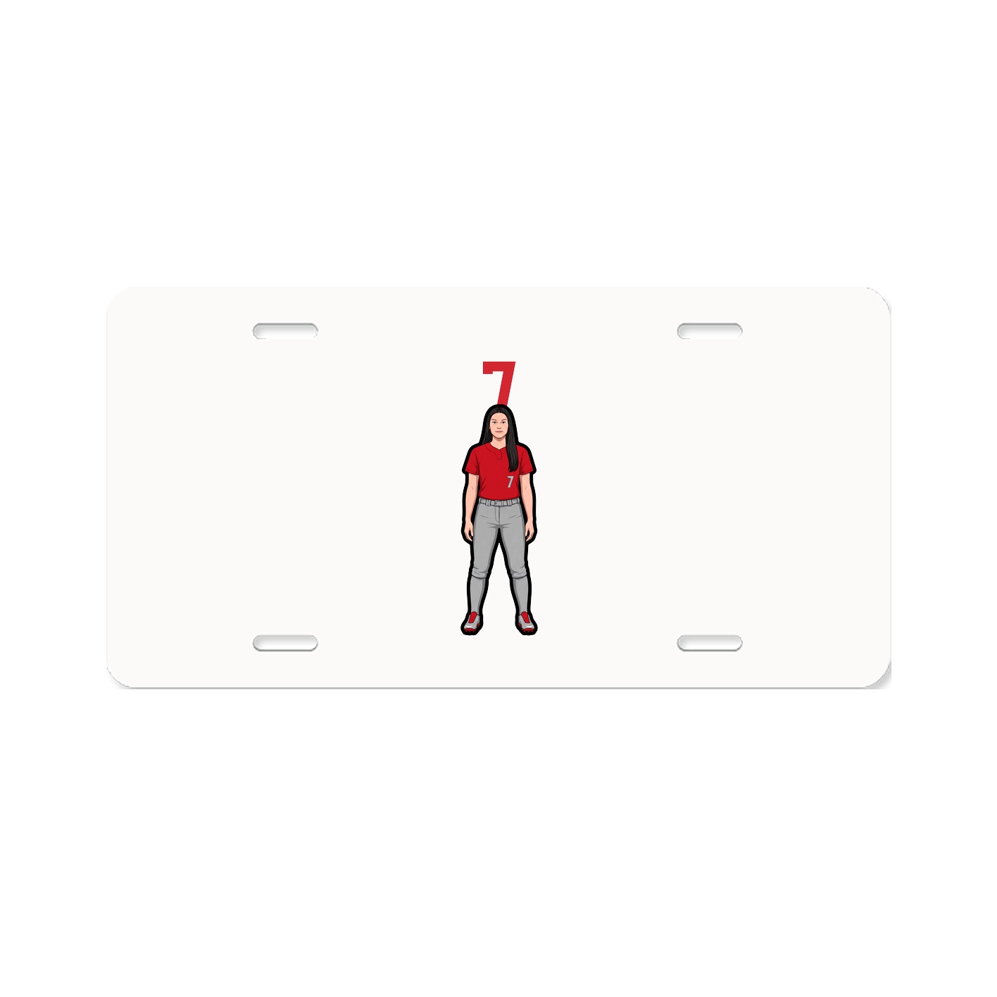 License Plate — Number Top in Classic