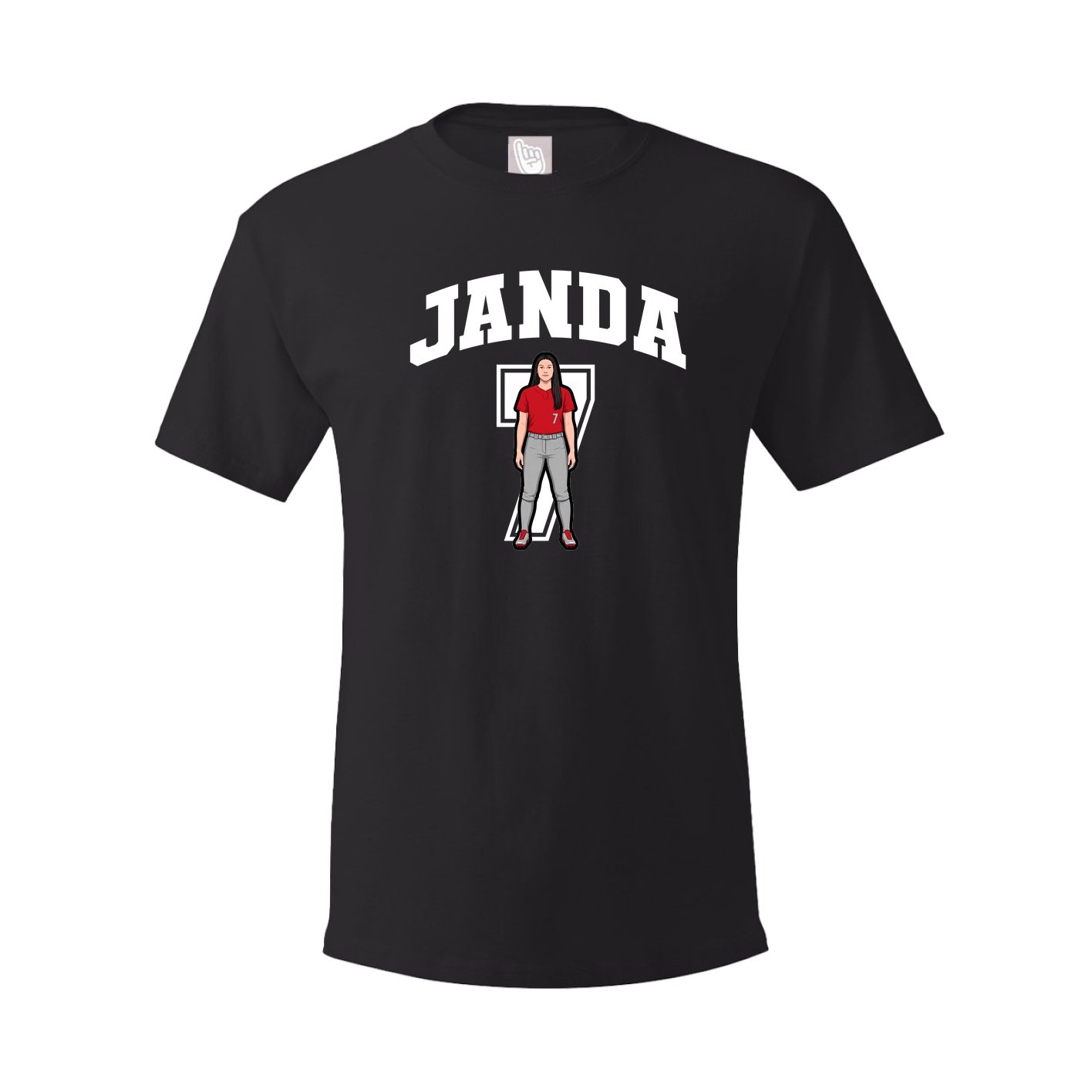 Youth Tee — Number in Black