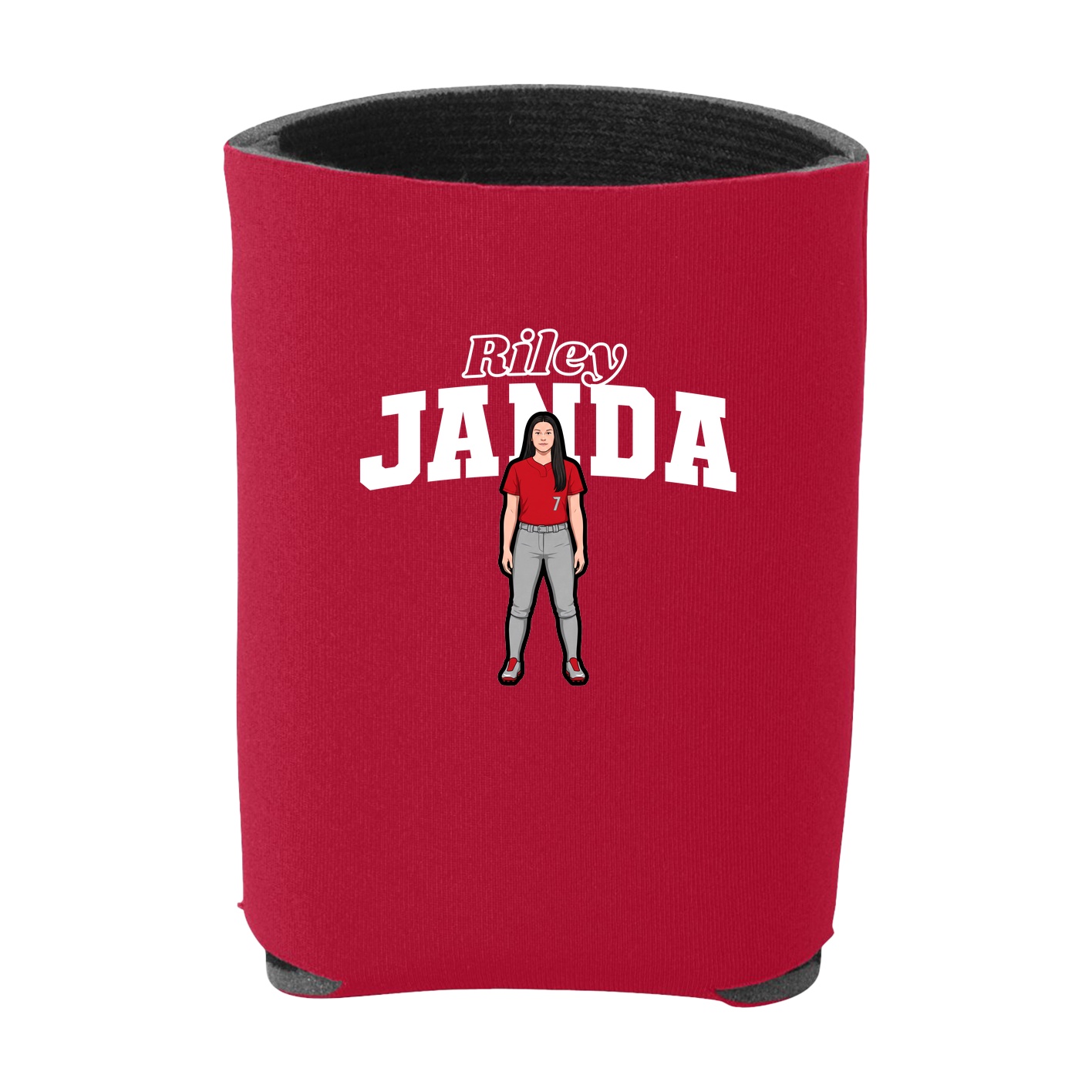Can Holder — Name Arch in Red