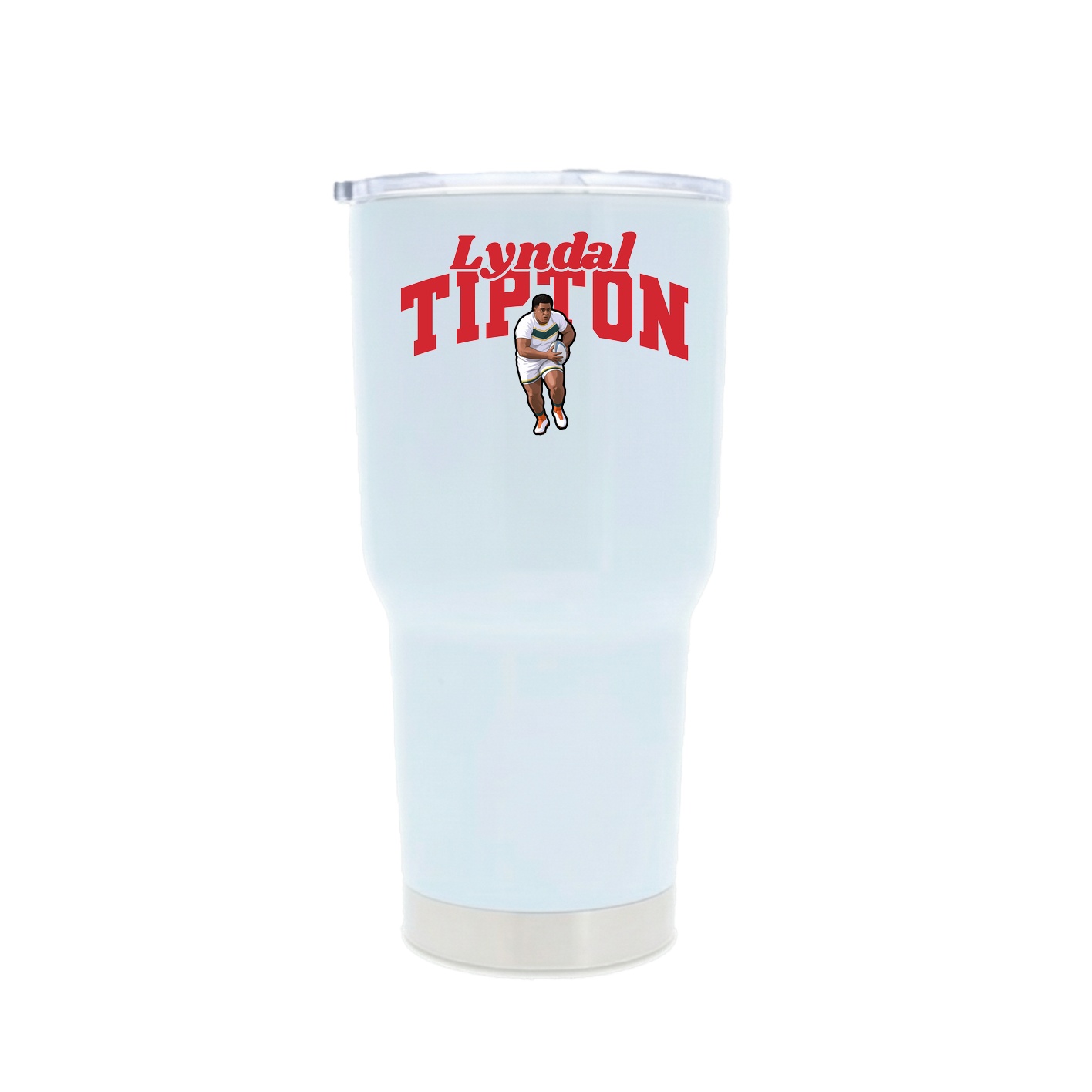 30oz Stainless Steel Tumbler — Signature Arch in White