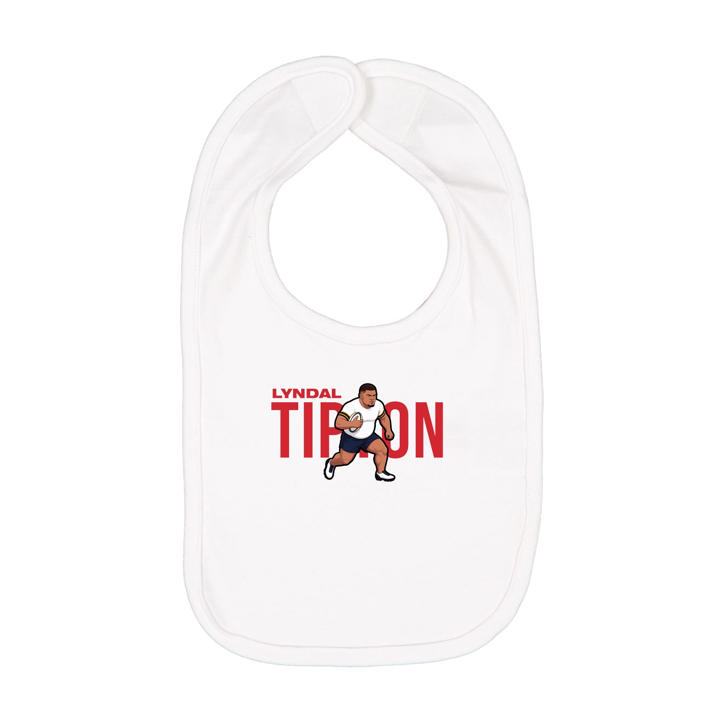 Infant Bib — Player Name in White