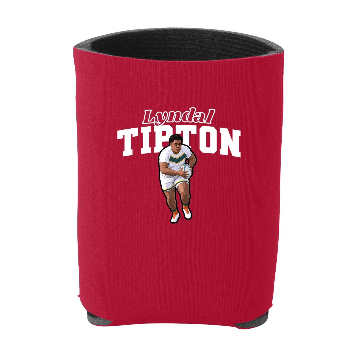 Can Holder — Name Arch in Red