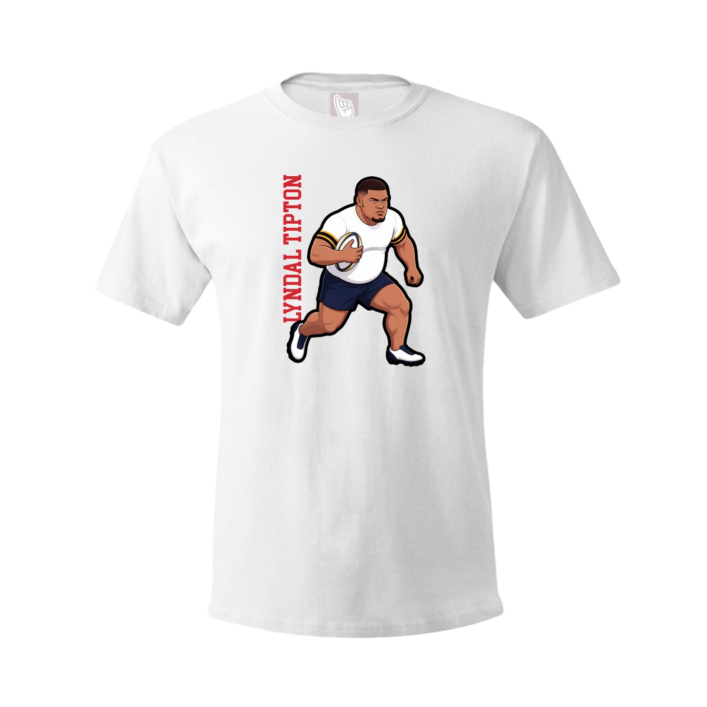 Tee — Name Vertical in White