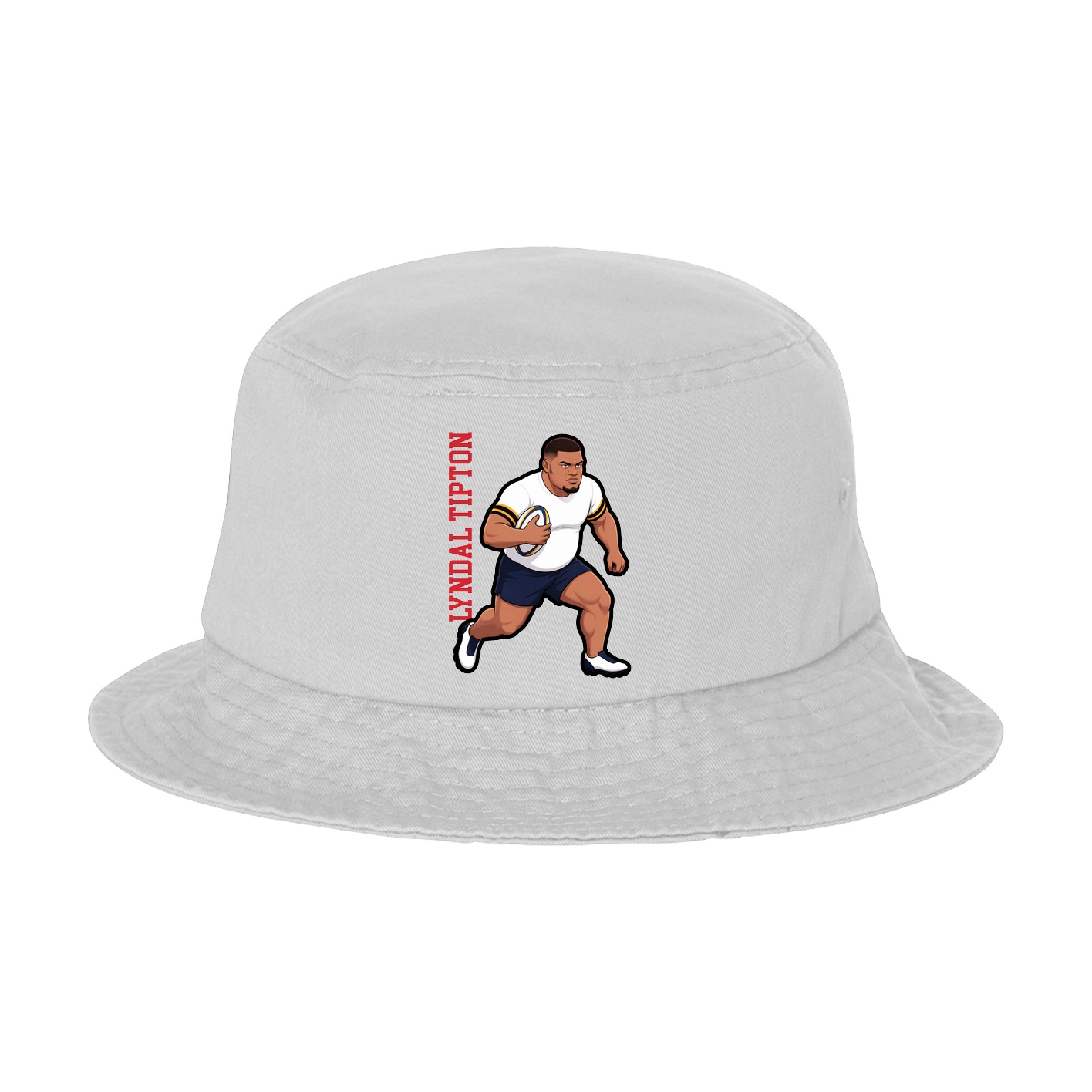 Bucket Cap — Name Vertical in White