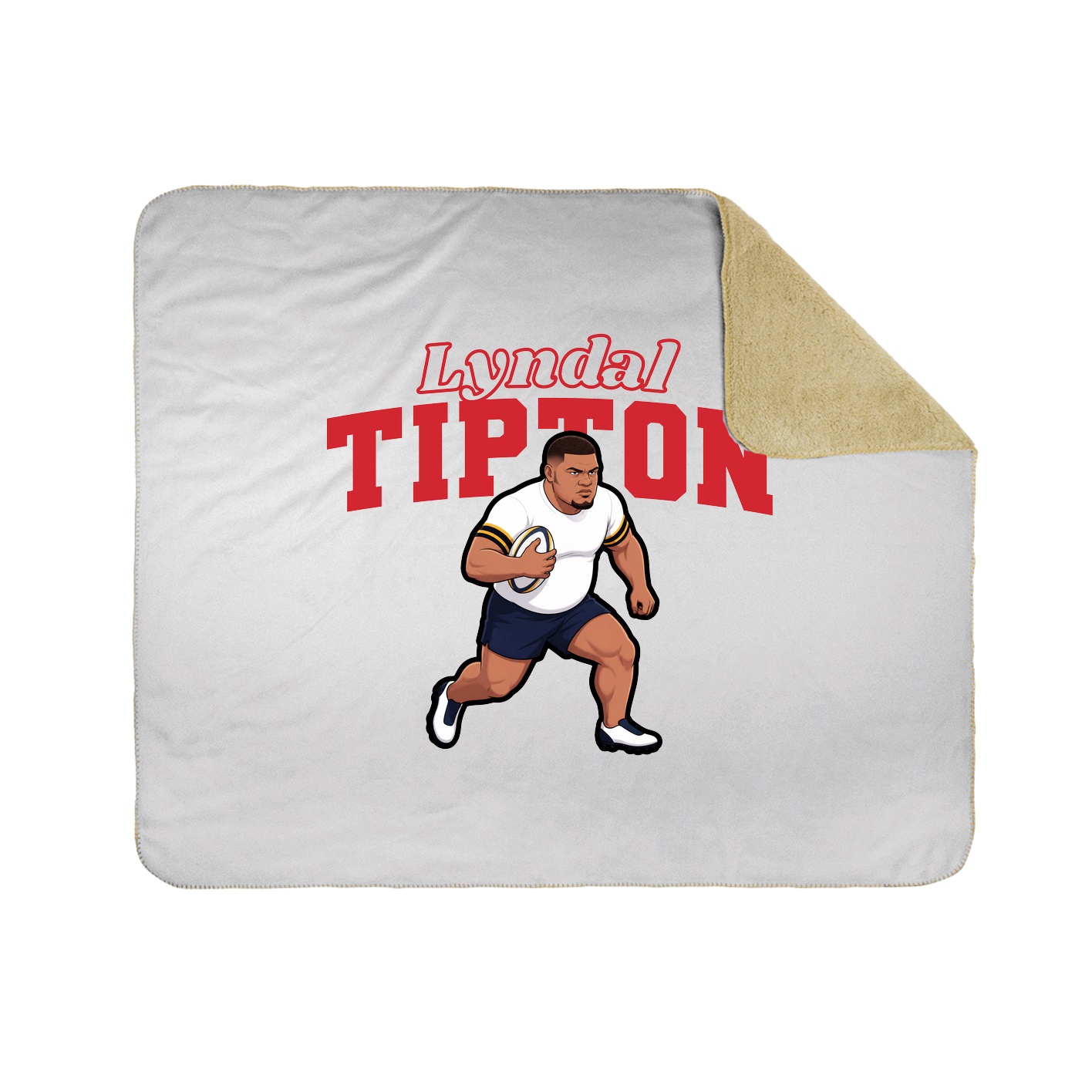 Throw Blanket — Name Arch in White