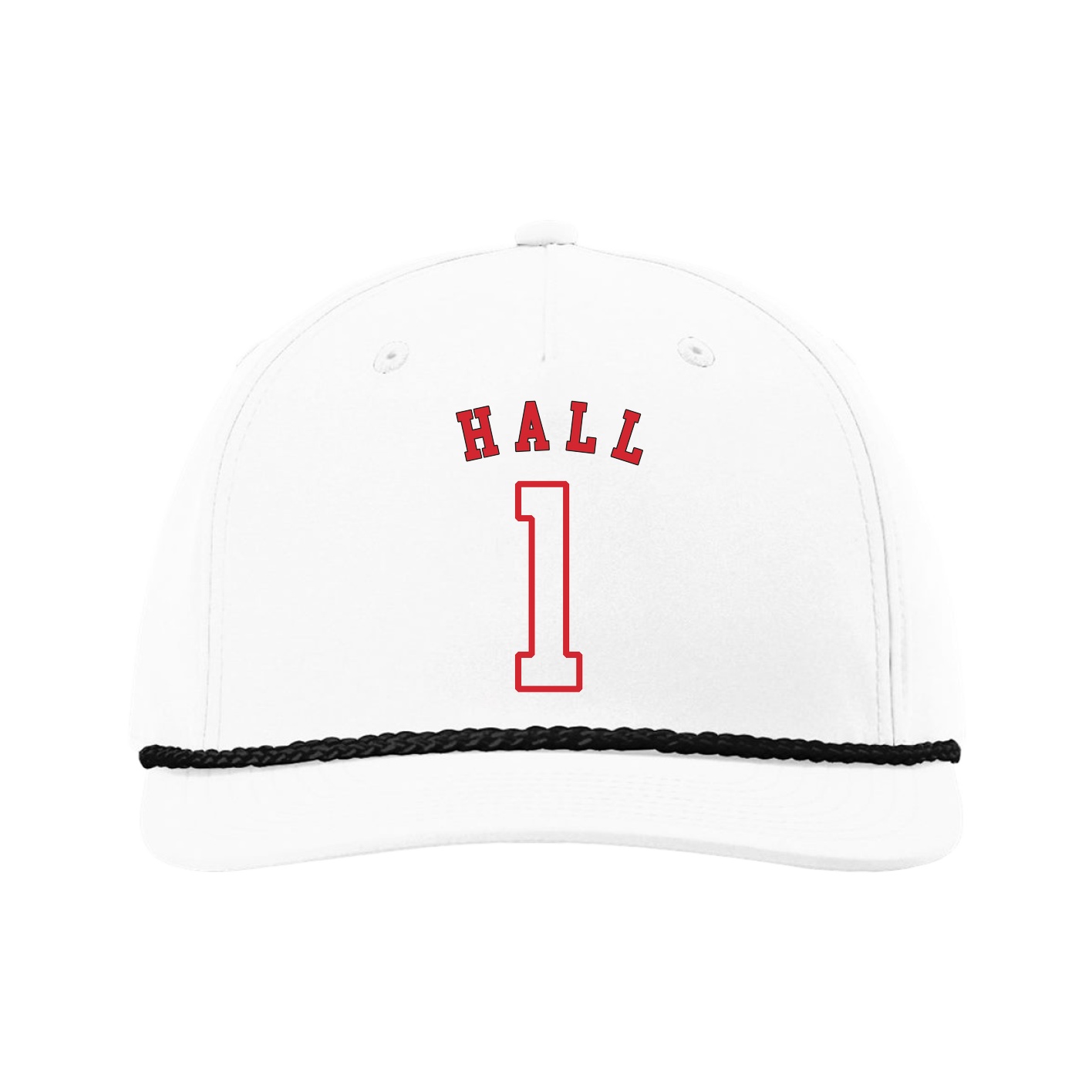 Five-Panel Classic Rope Cap — Shirsey Arch in White