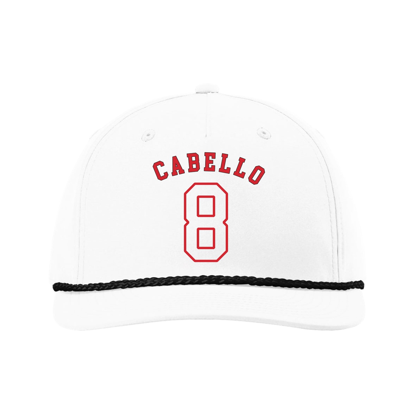 Five-Panel Classic Rope Cap — Shirsey Arch in White
