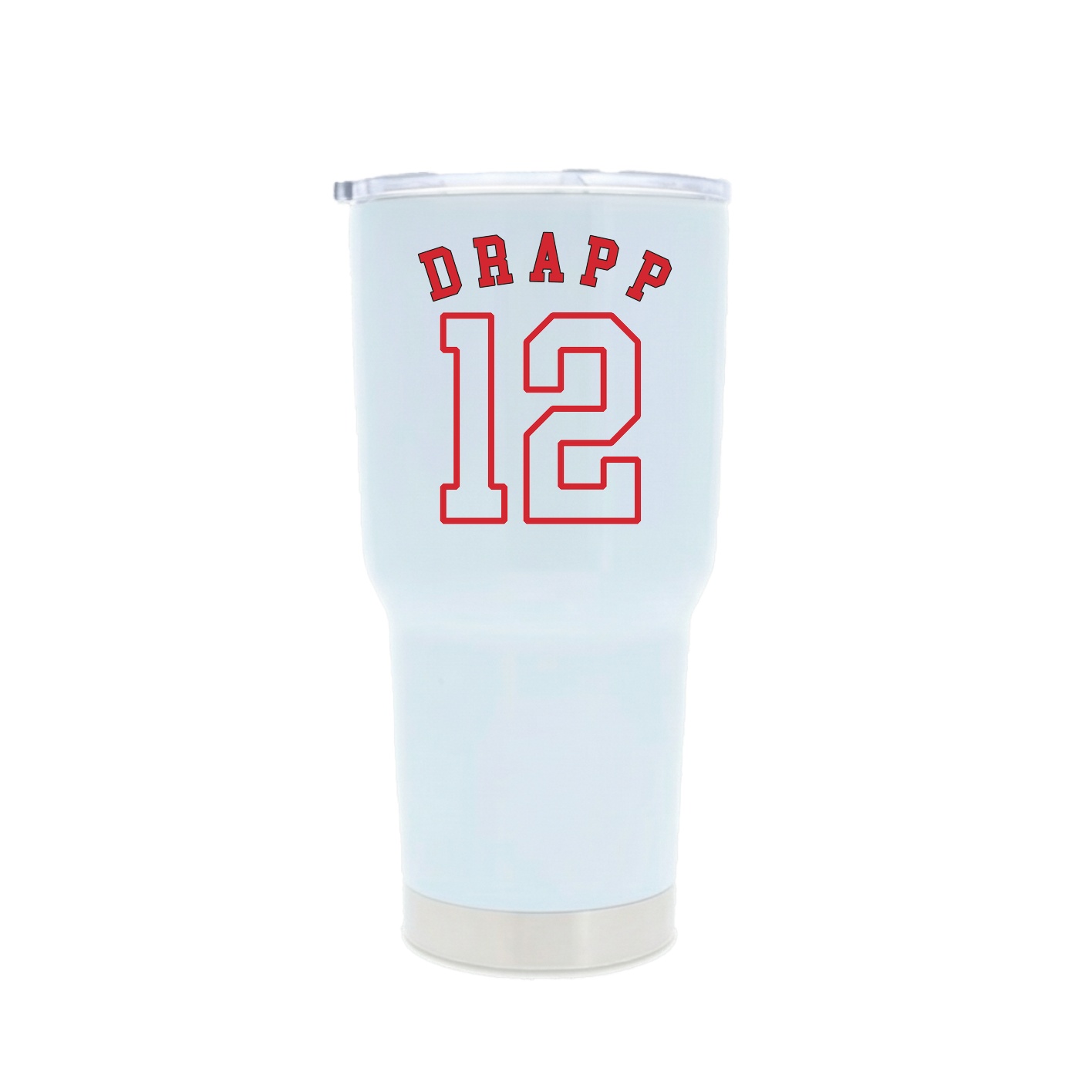 30oz Stainless Steel Tumbler — Shirsey Arch in White