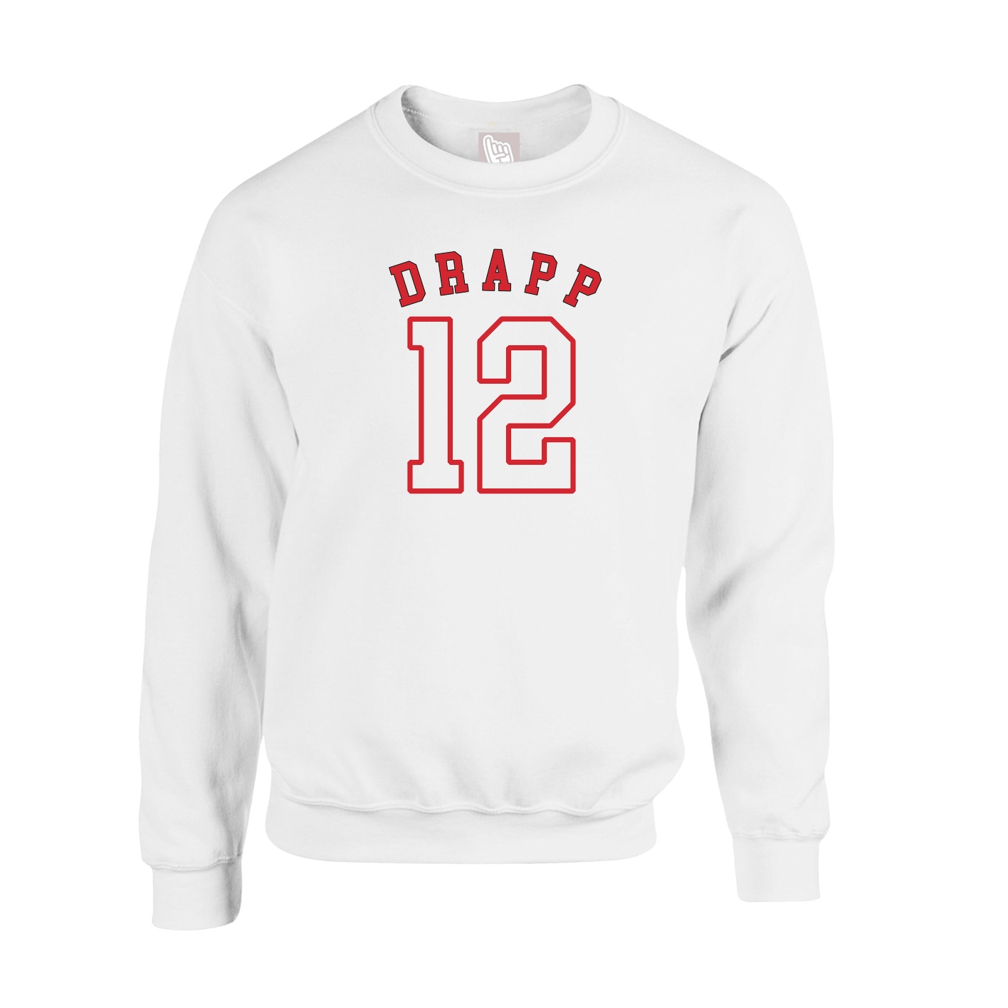 Fleece Crew — Shirsey Arch in White