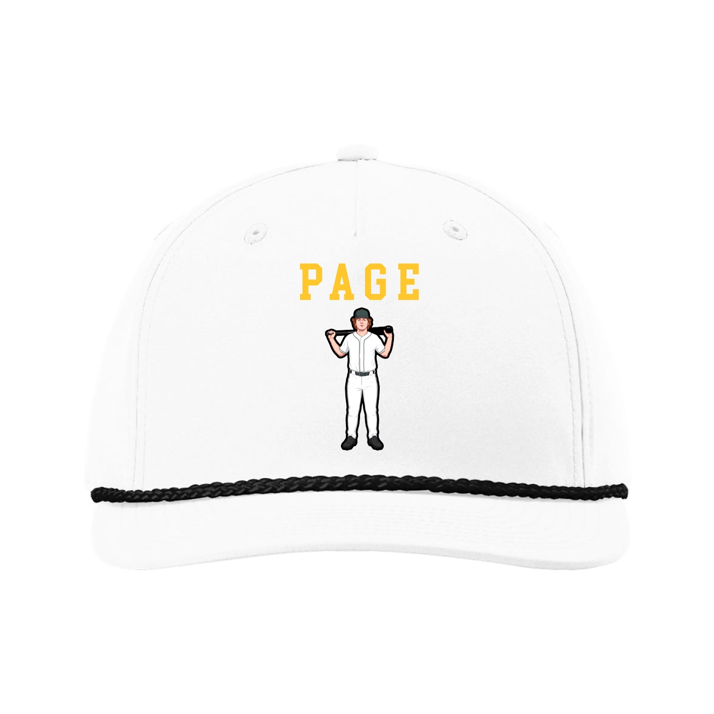 Five-Panel Classic Rope Cap — Shirsey in White