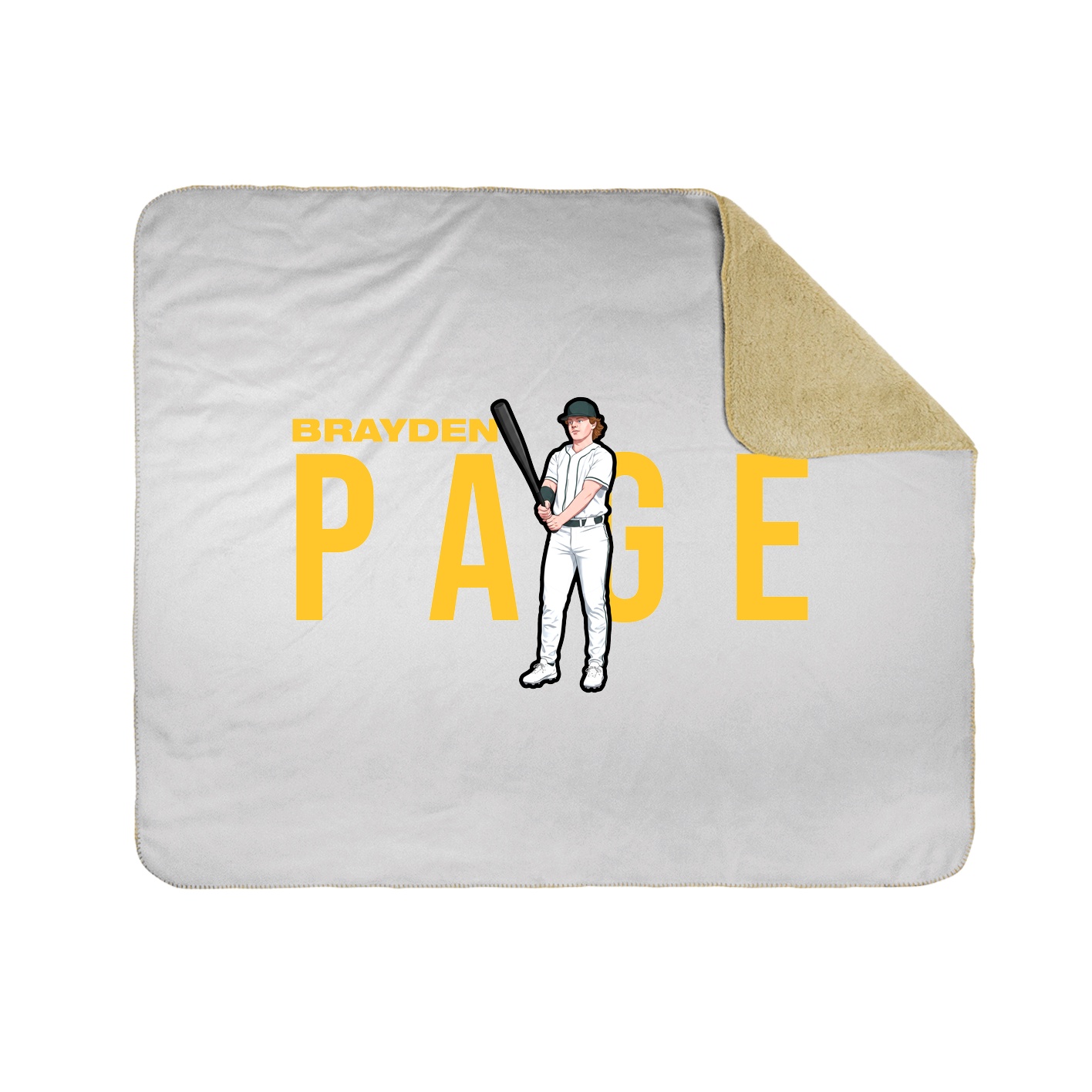 Throw Blanket — Player Name in White