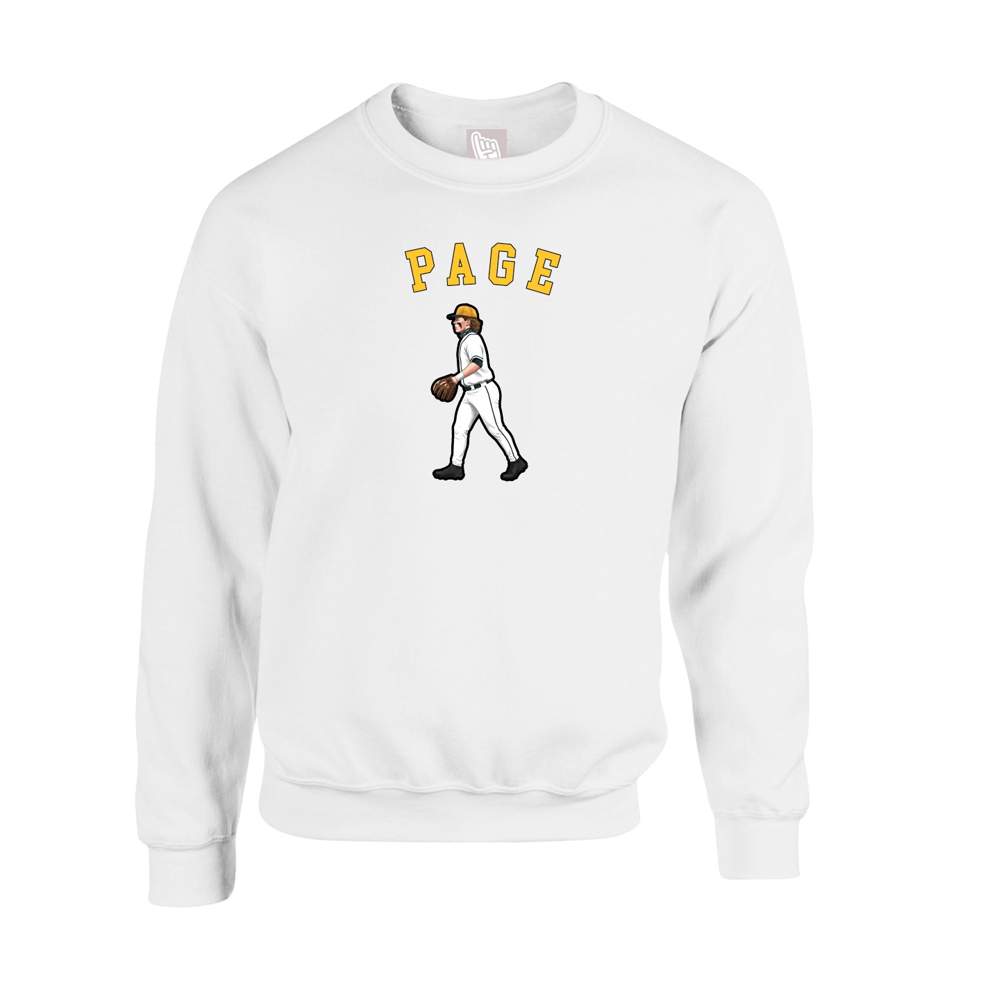 Fleece Crew — Shirsey Arch in White