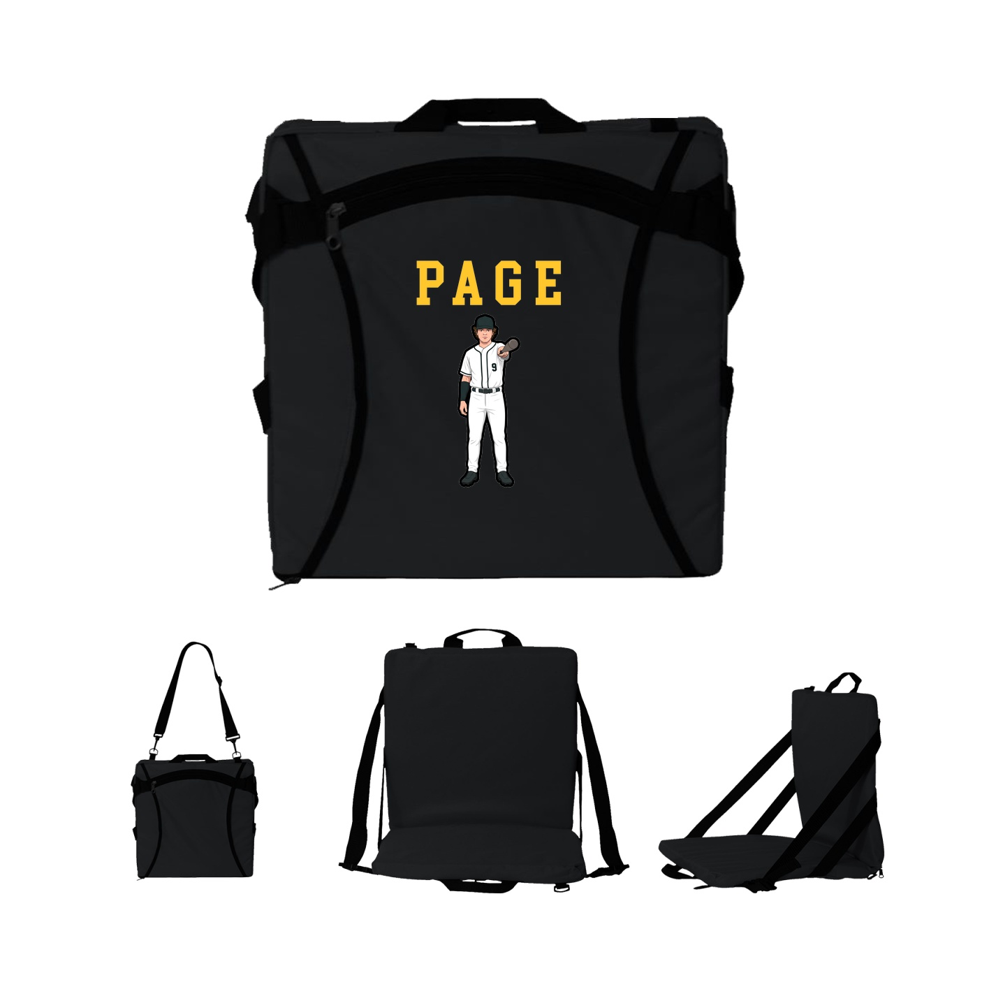 Folding Stadium Seat — Shirsey in Black