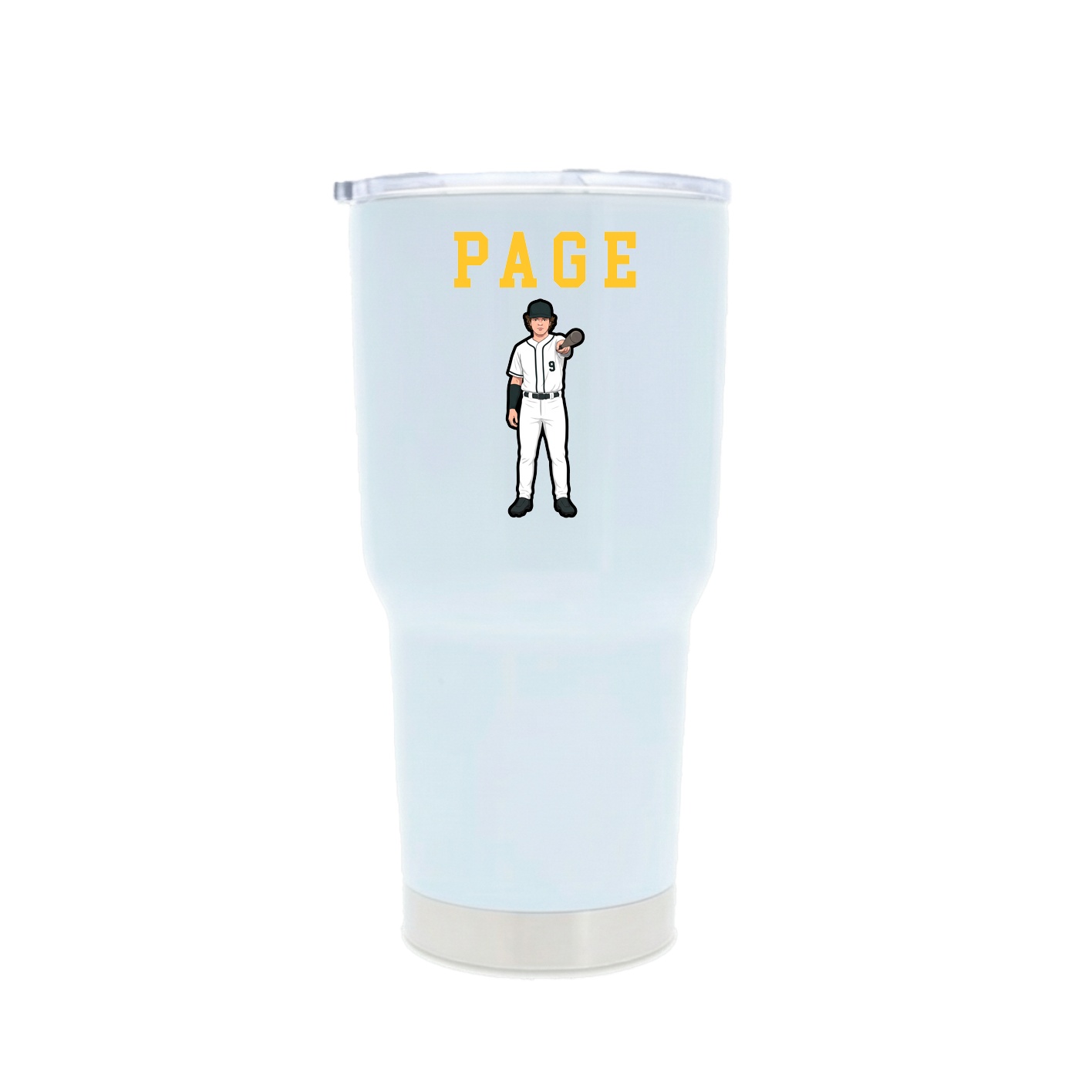 30oz Stainless Steel Tumbler — Shirsey in White