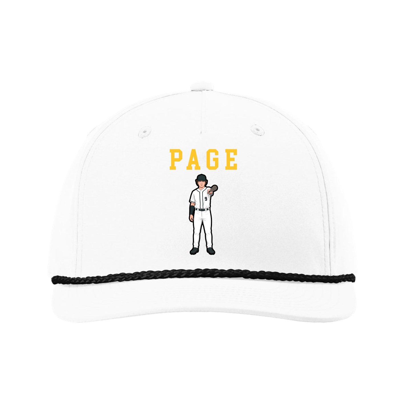 Five-Panel Classic Rope Cap — Shirsey in White