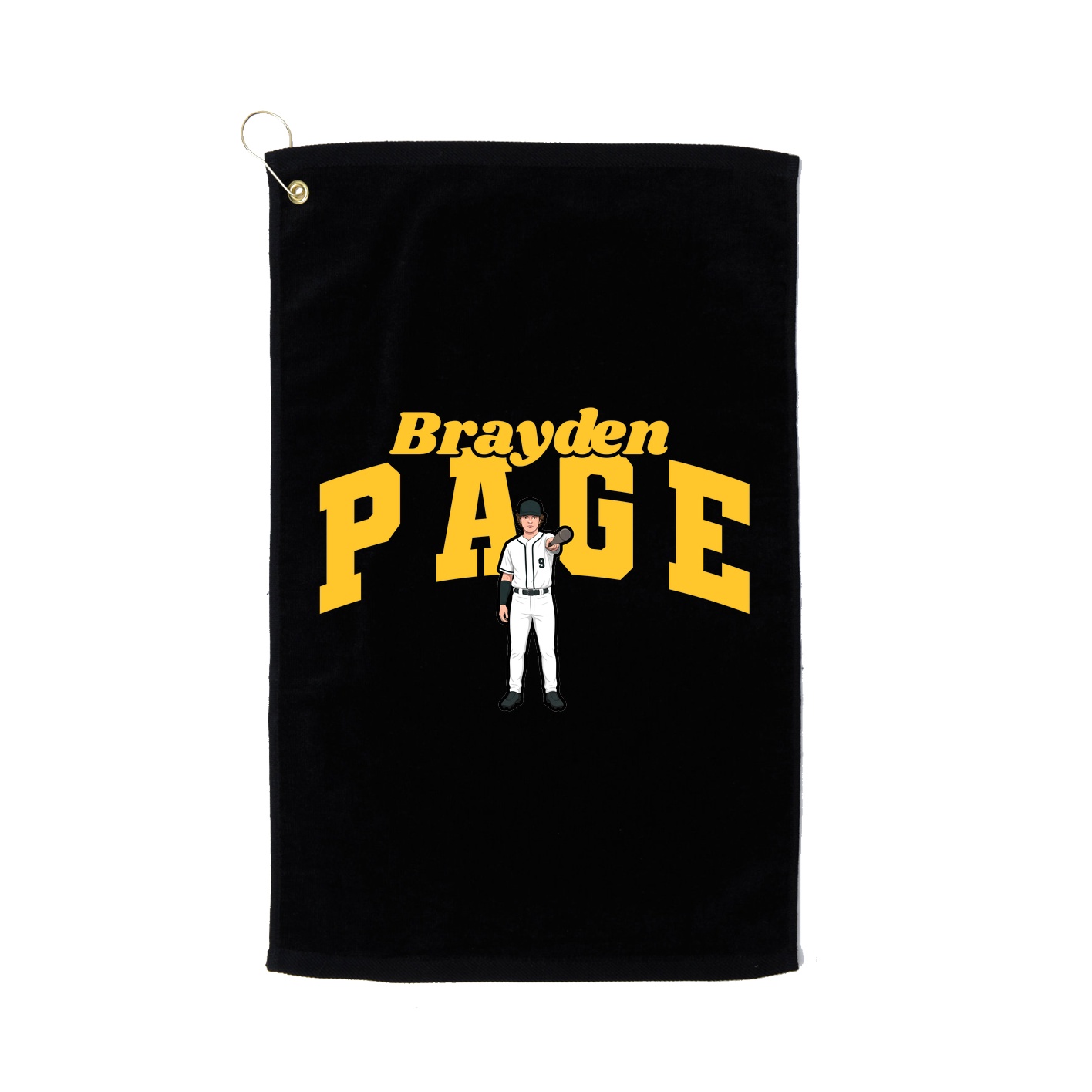 Golf Towel — Signature Arch in Black
