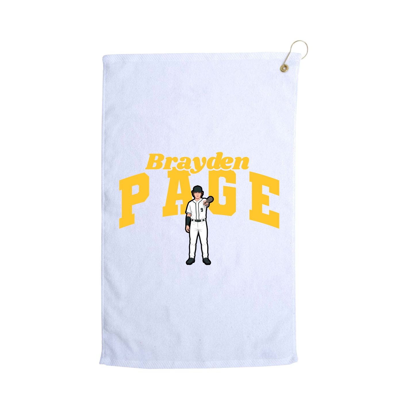 Golf Towel — Signature Arch in White