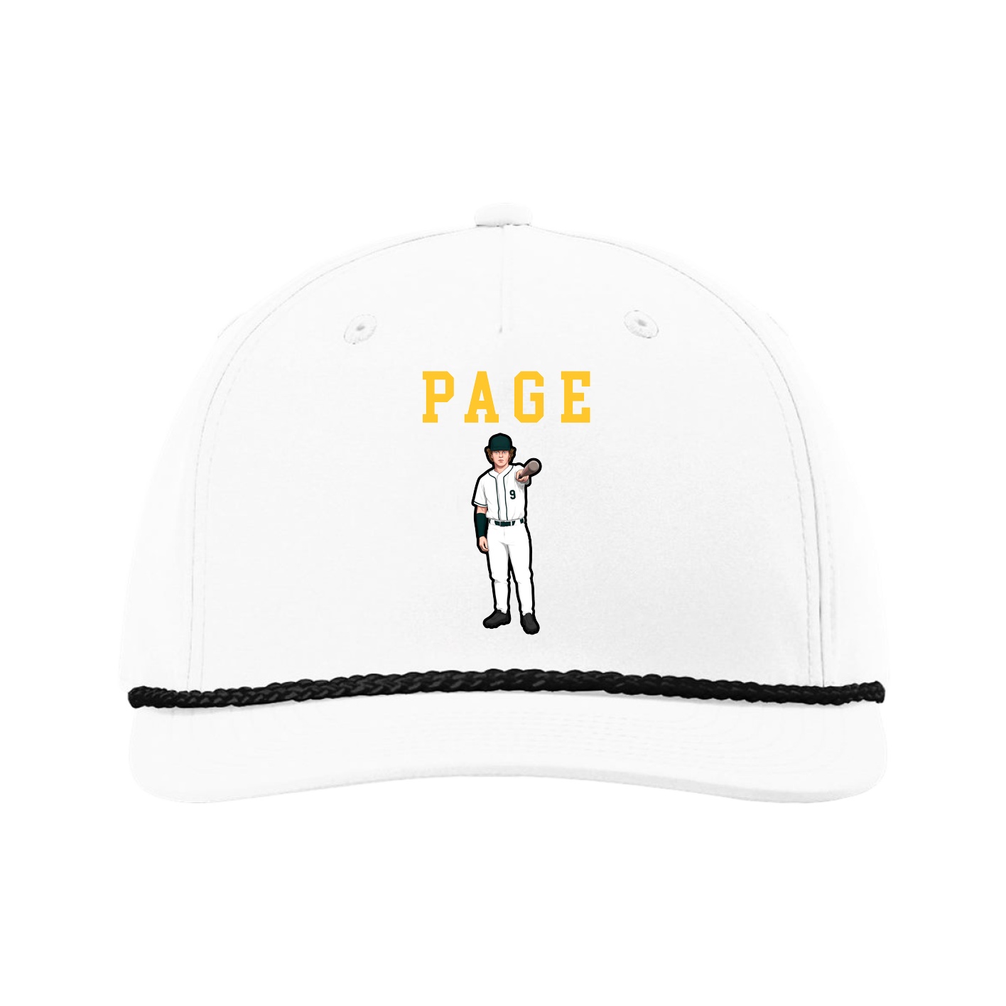 Five-Panel Classic Rope Cap — Shirsey in White