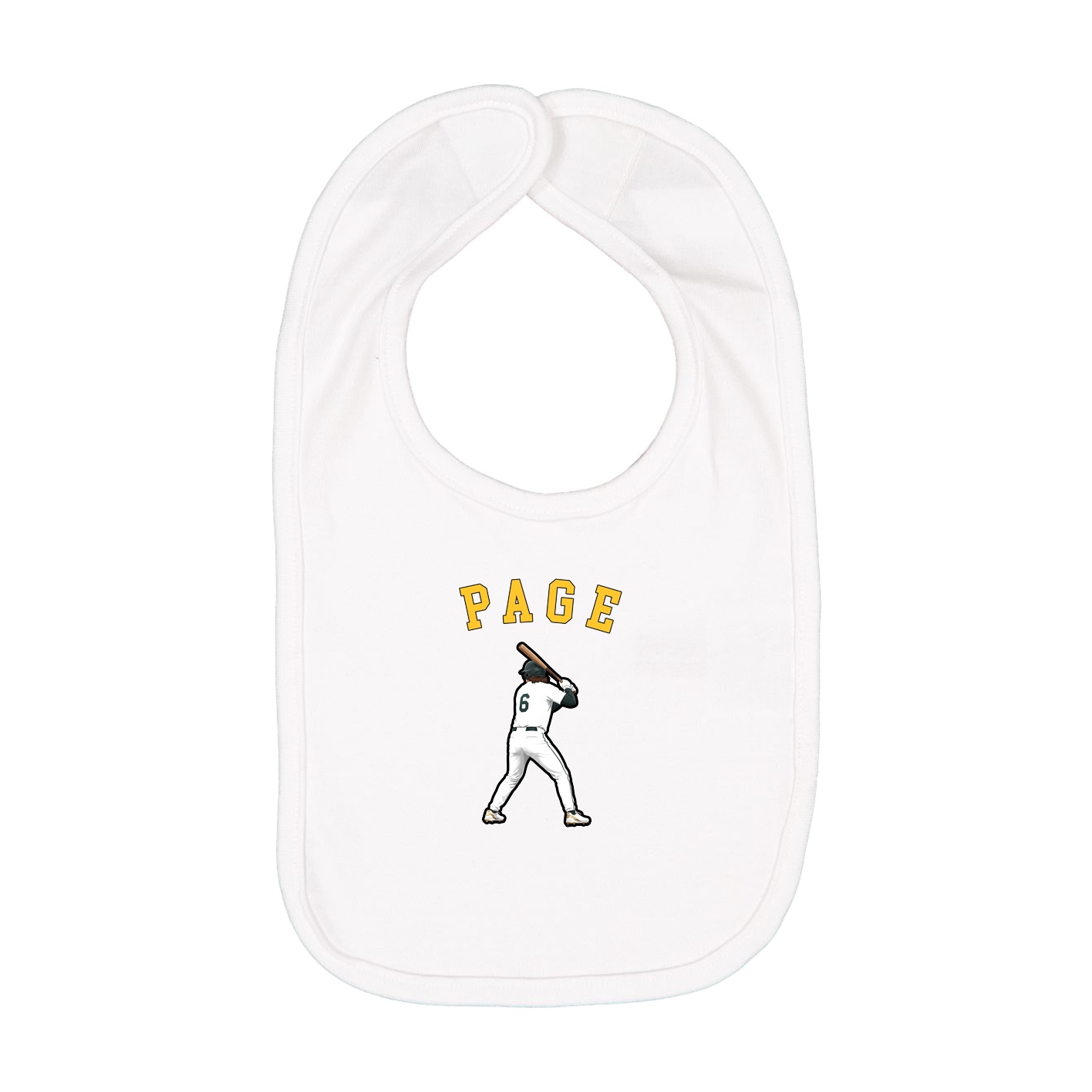 Infant Bib — Shirsey Arch in White