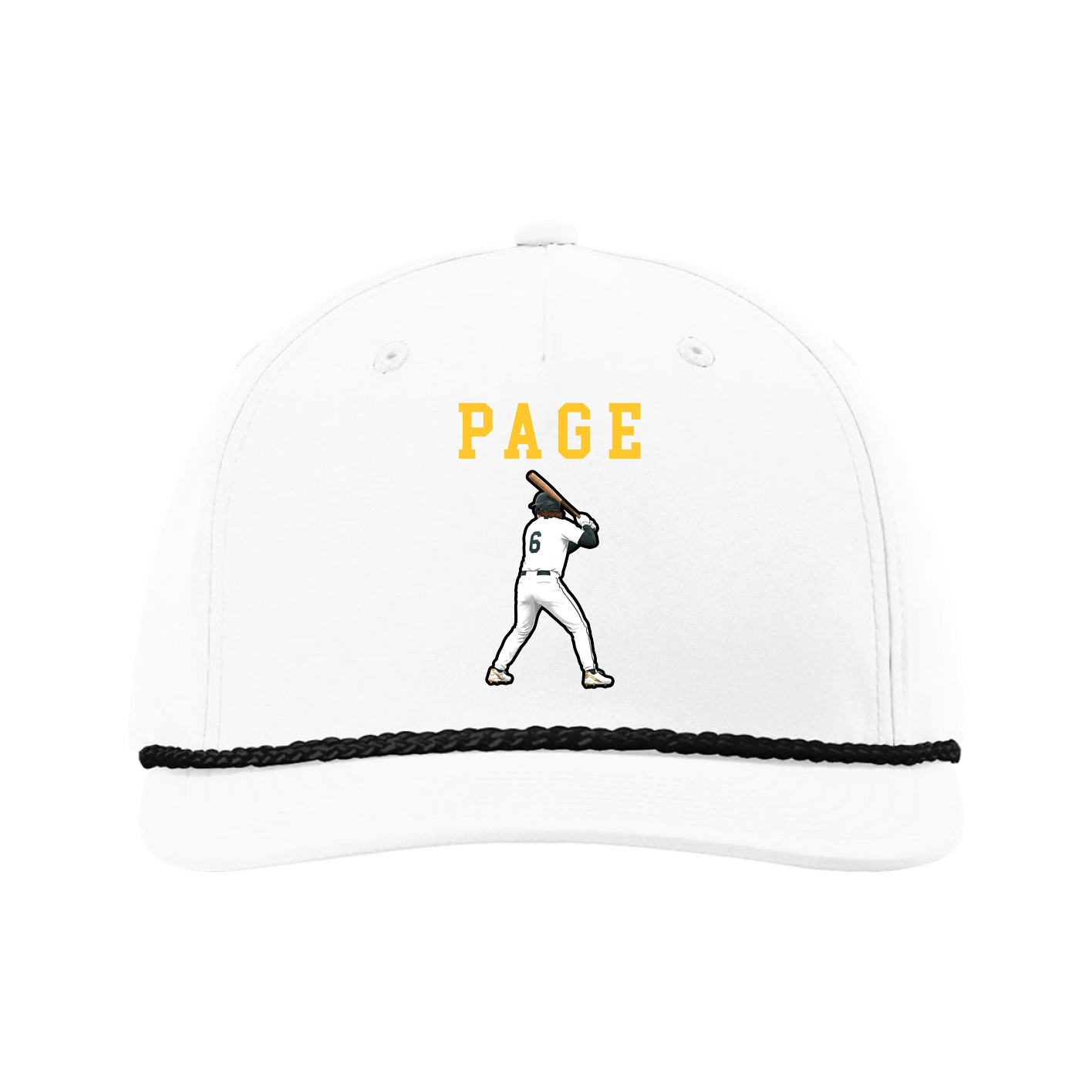 Five-Panel Classic Rope Cap — Shirsey in White