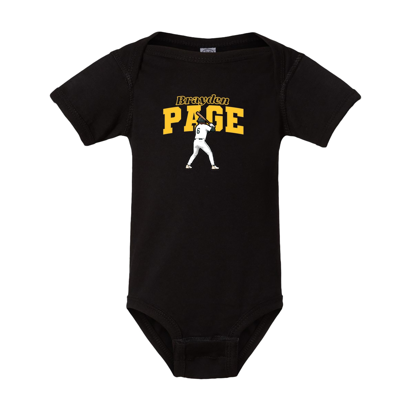 Baby Onesie — Name Arch in Black