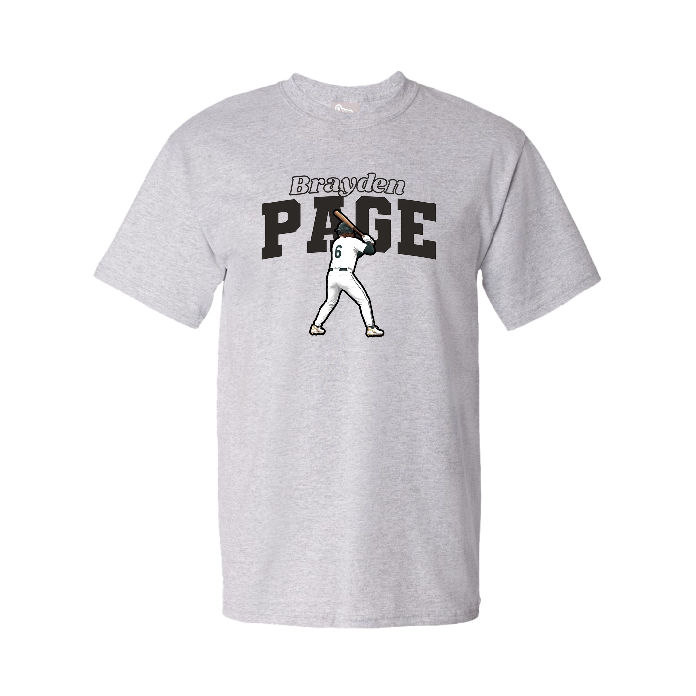 Youth Tee — Name Arch in Grey