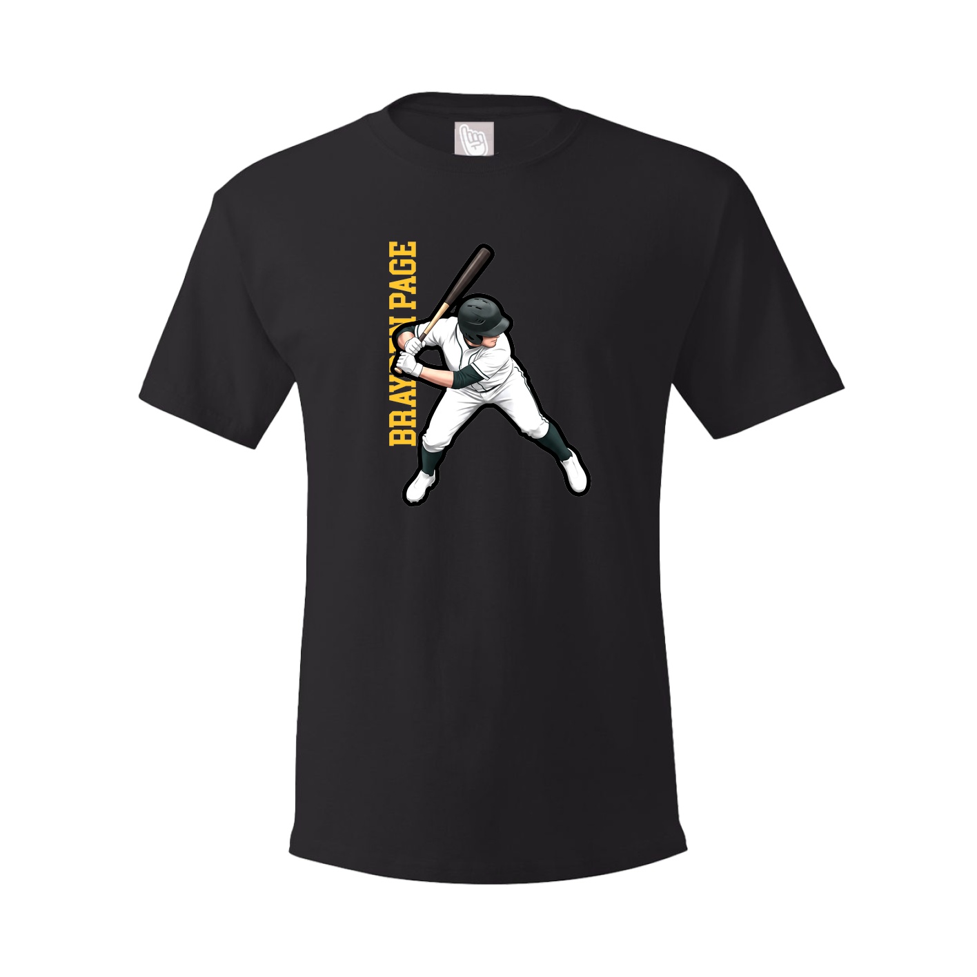 Tee — Name Vertical in Black