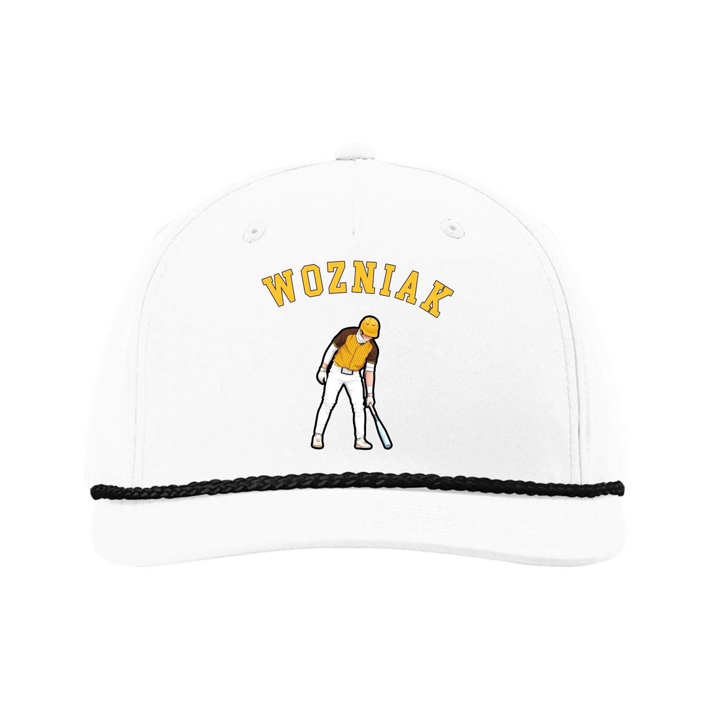 Five-Panel Classic Rope Cap — Shirsey Arch in White