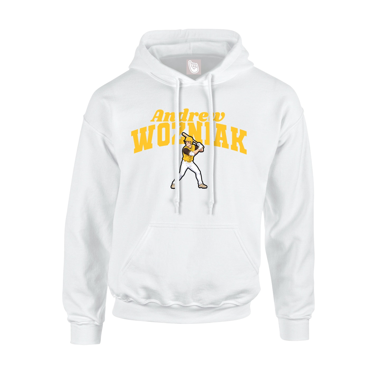 Youth Hoodie — Signature Arch in White