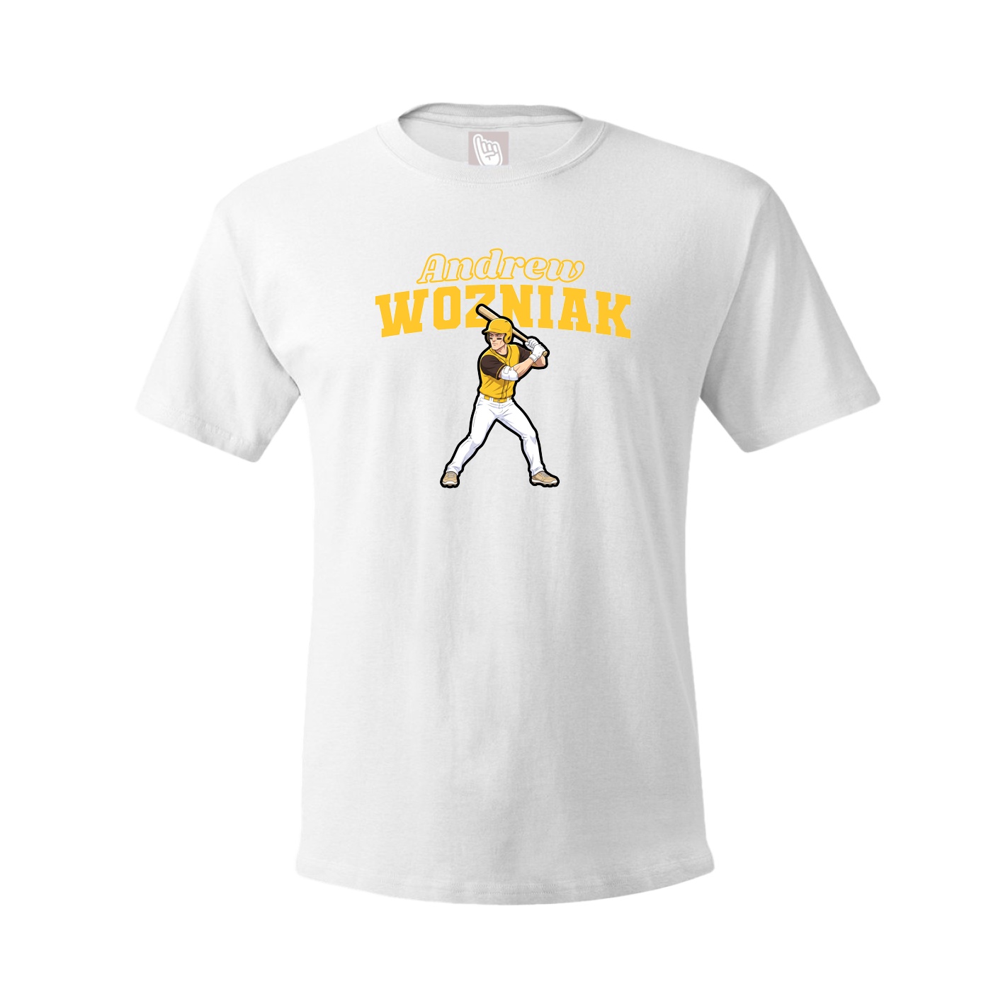 Youth Tee — Name Arch in White