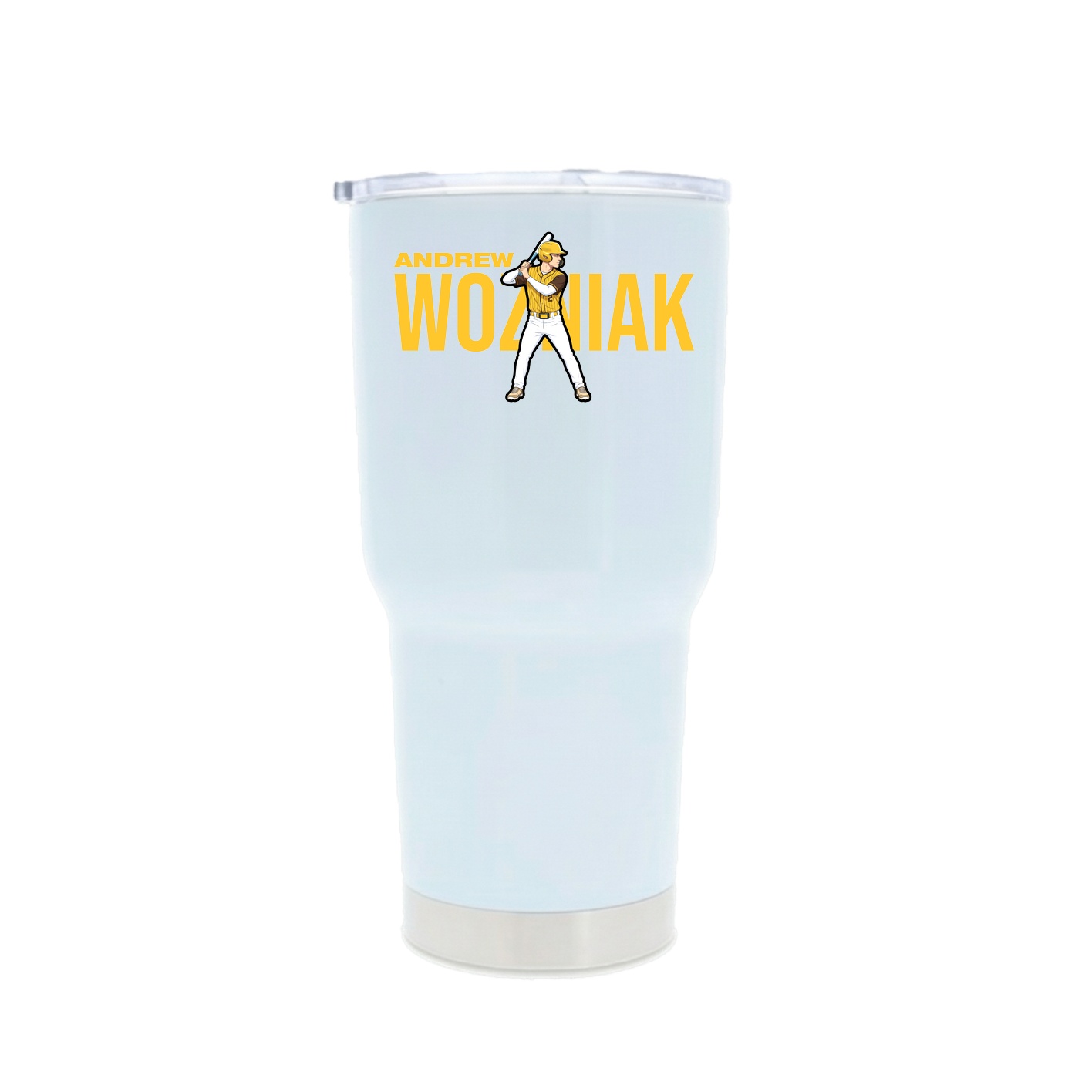 30oz Stainless Steel Tumbler — Player Name in White