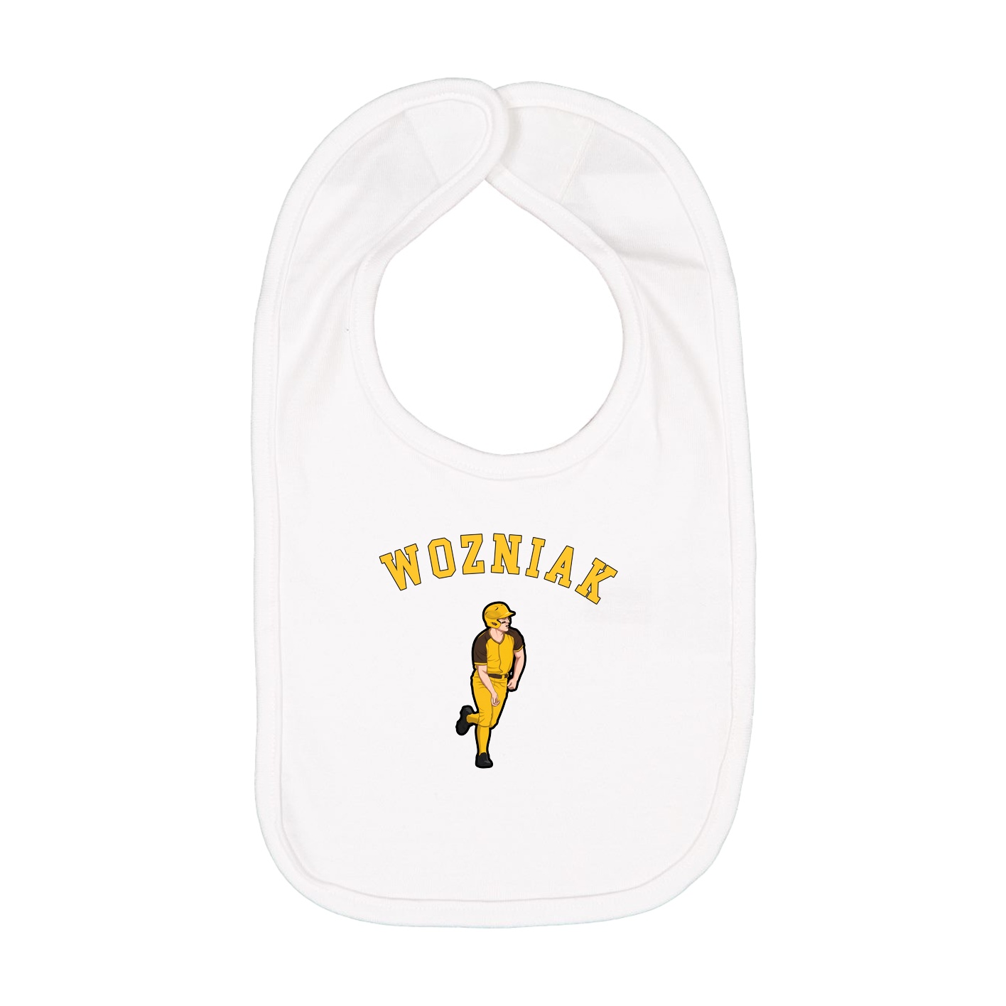 Infant Bib — Shirsey Arch in White
