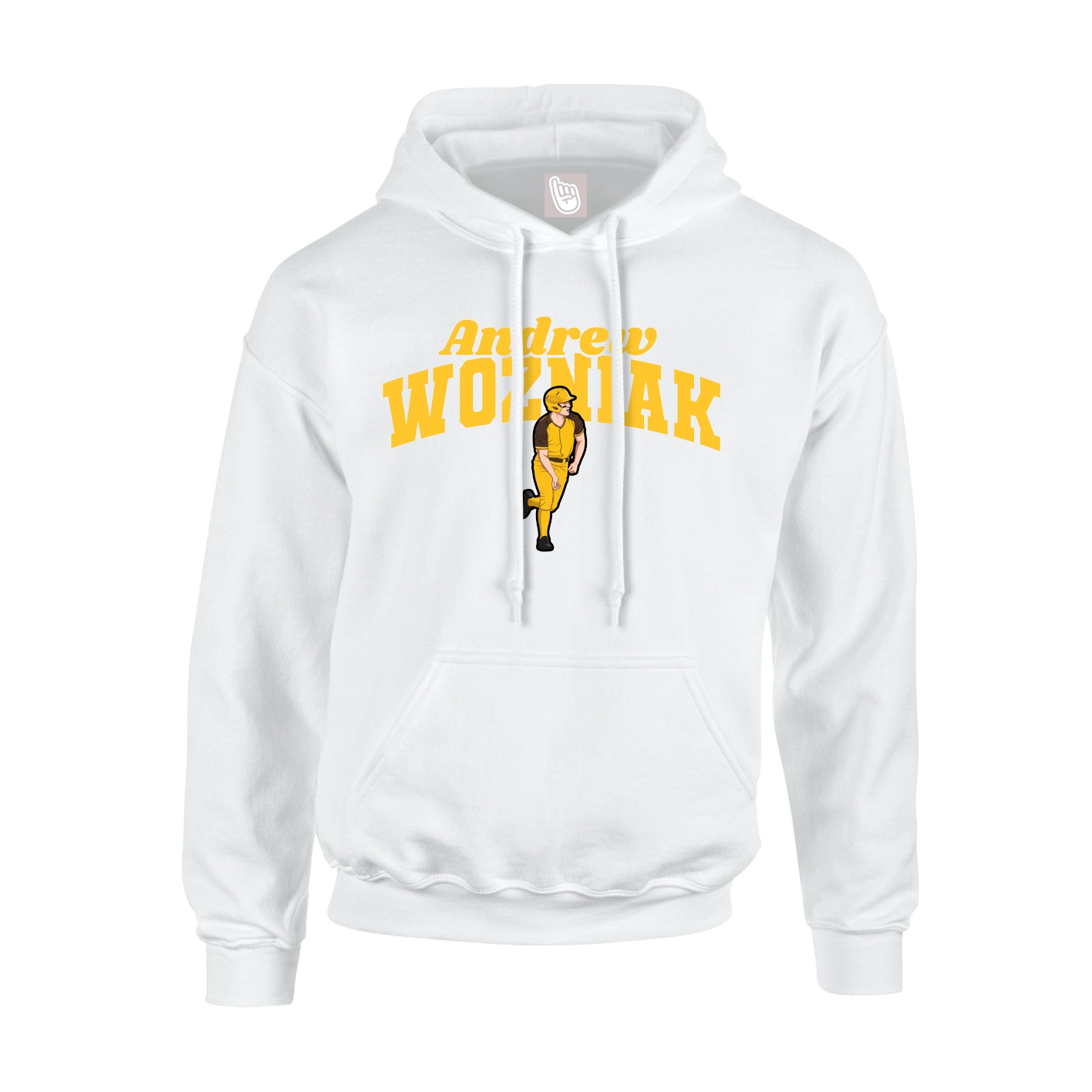 Hoodie — Signature Arch in White