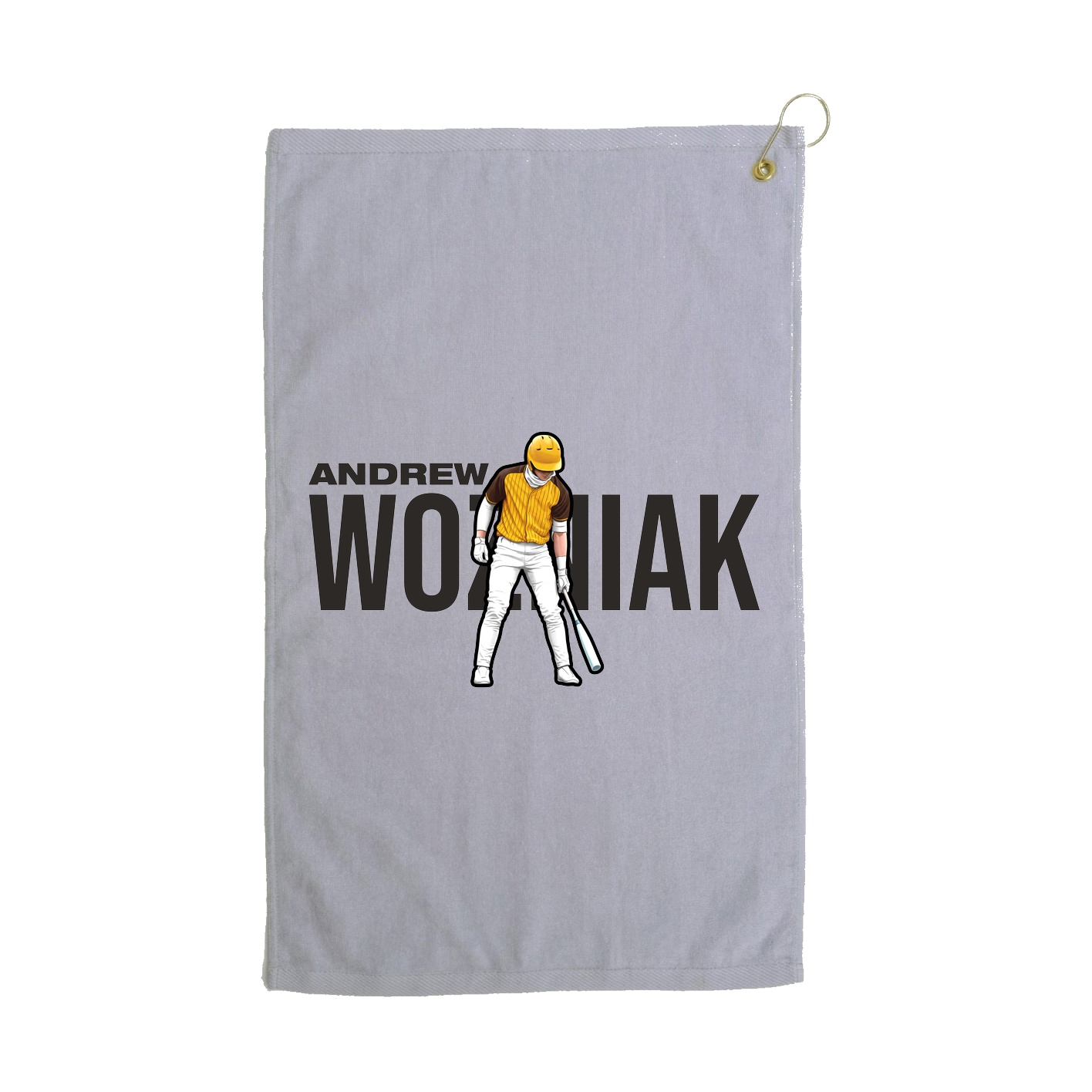 Golf Towel — Player Name in Grey