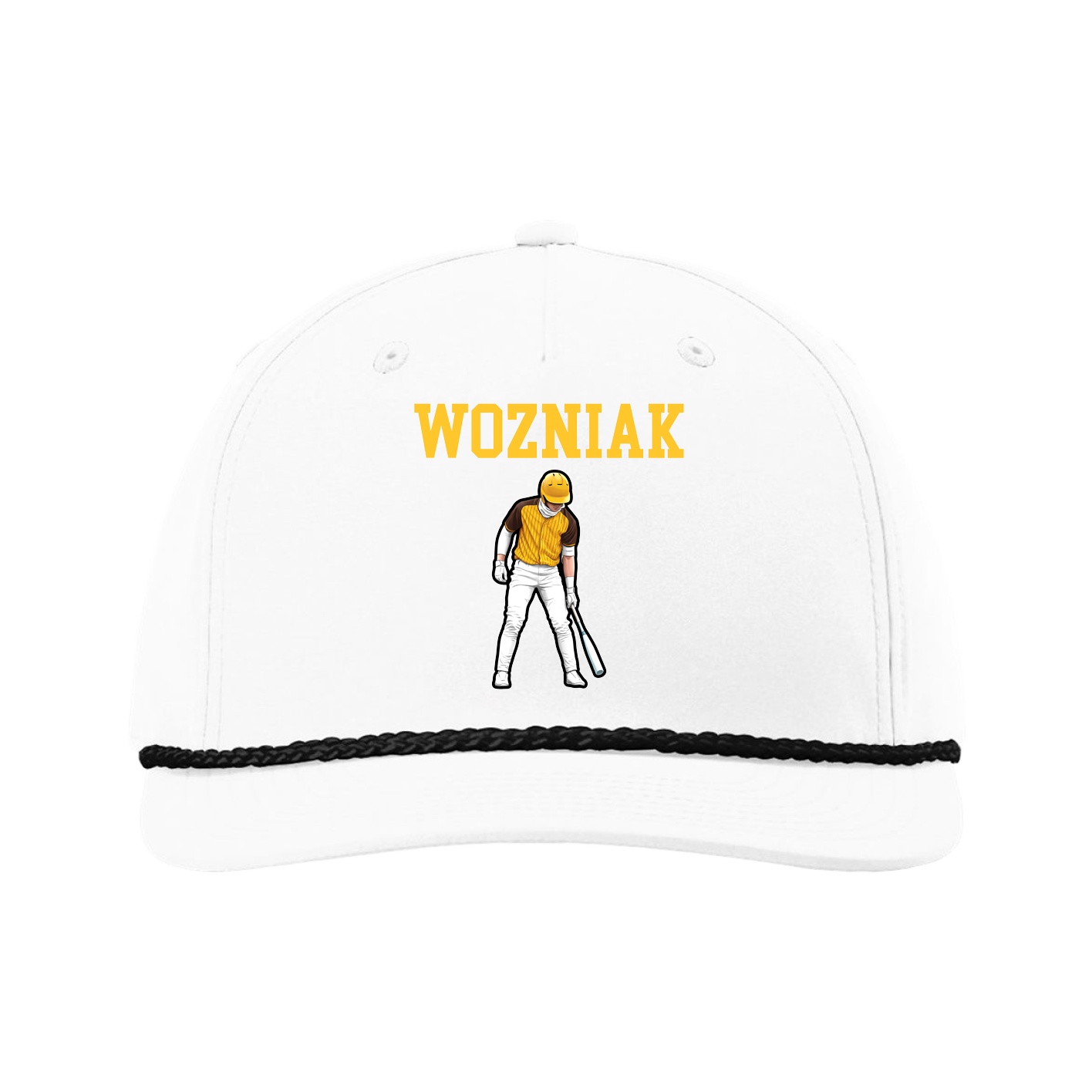 Five-Panel Classic Rope Cap — Shirsey in White