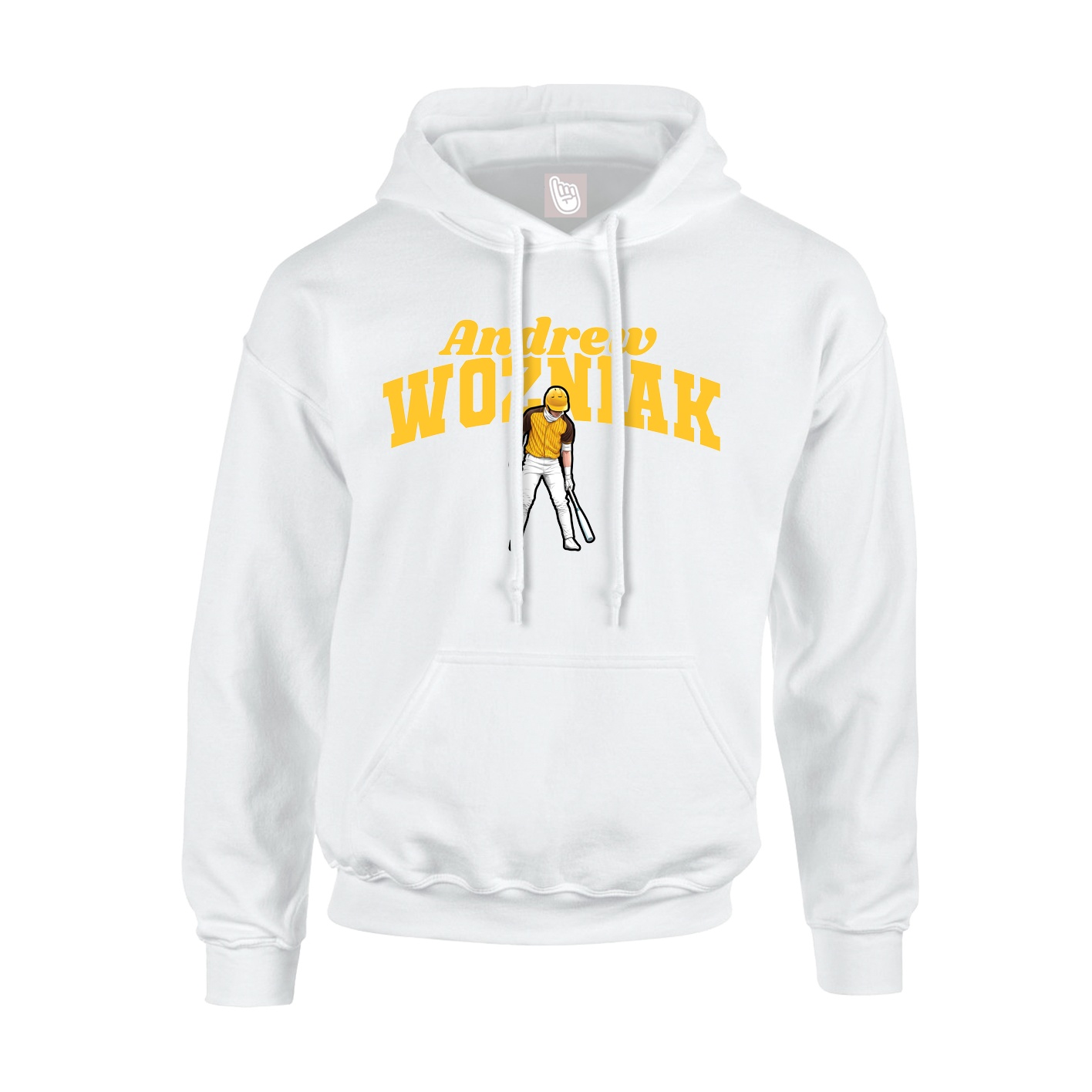 Hoodie — Signature Arch in White