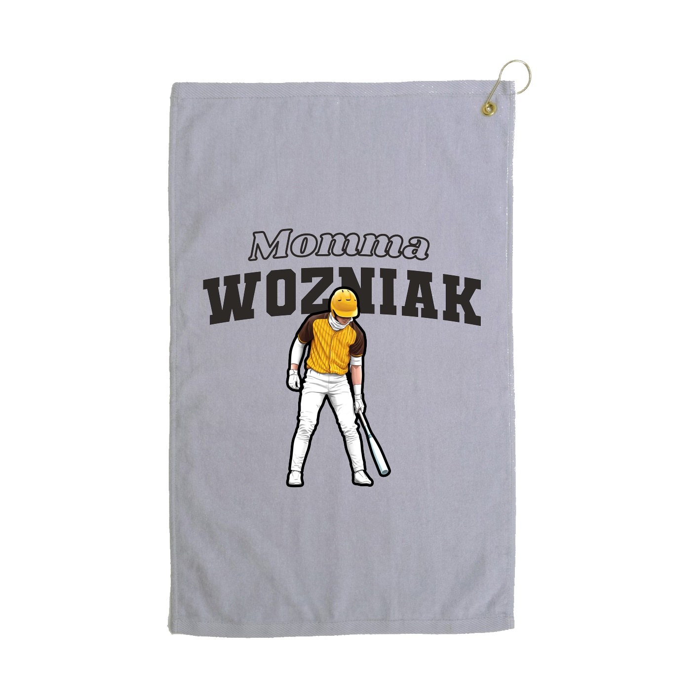 Golf Towel — Mothers Day Block in Grey