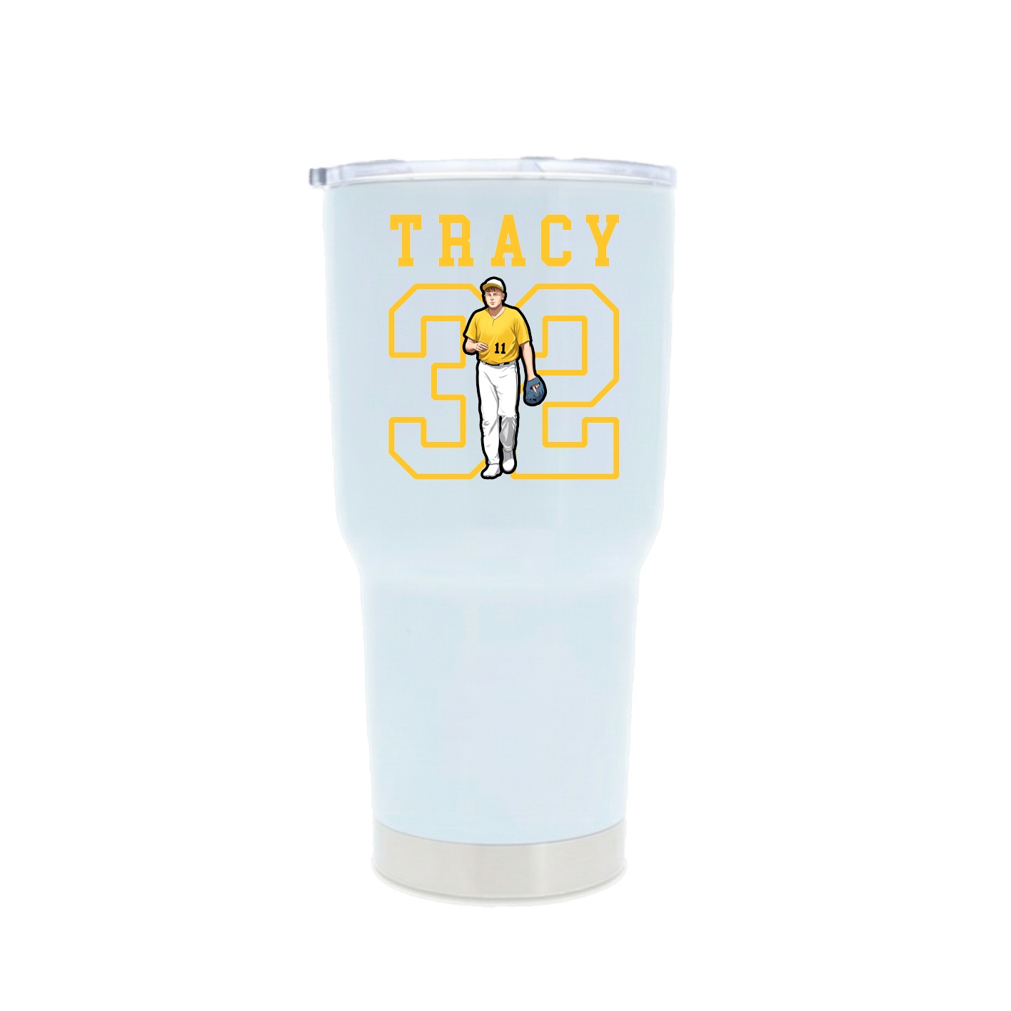 30oz Stainless Steel Tumbler — Shirsey in White