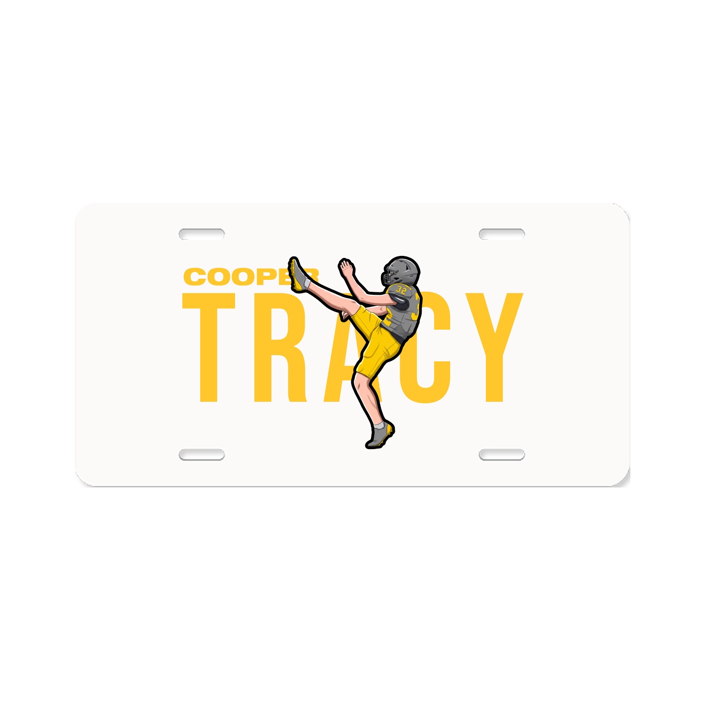 License Plate — Player Name in Classic