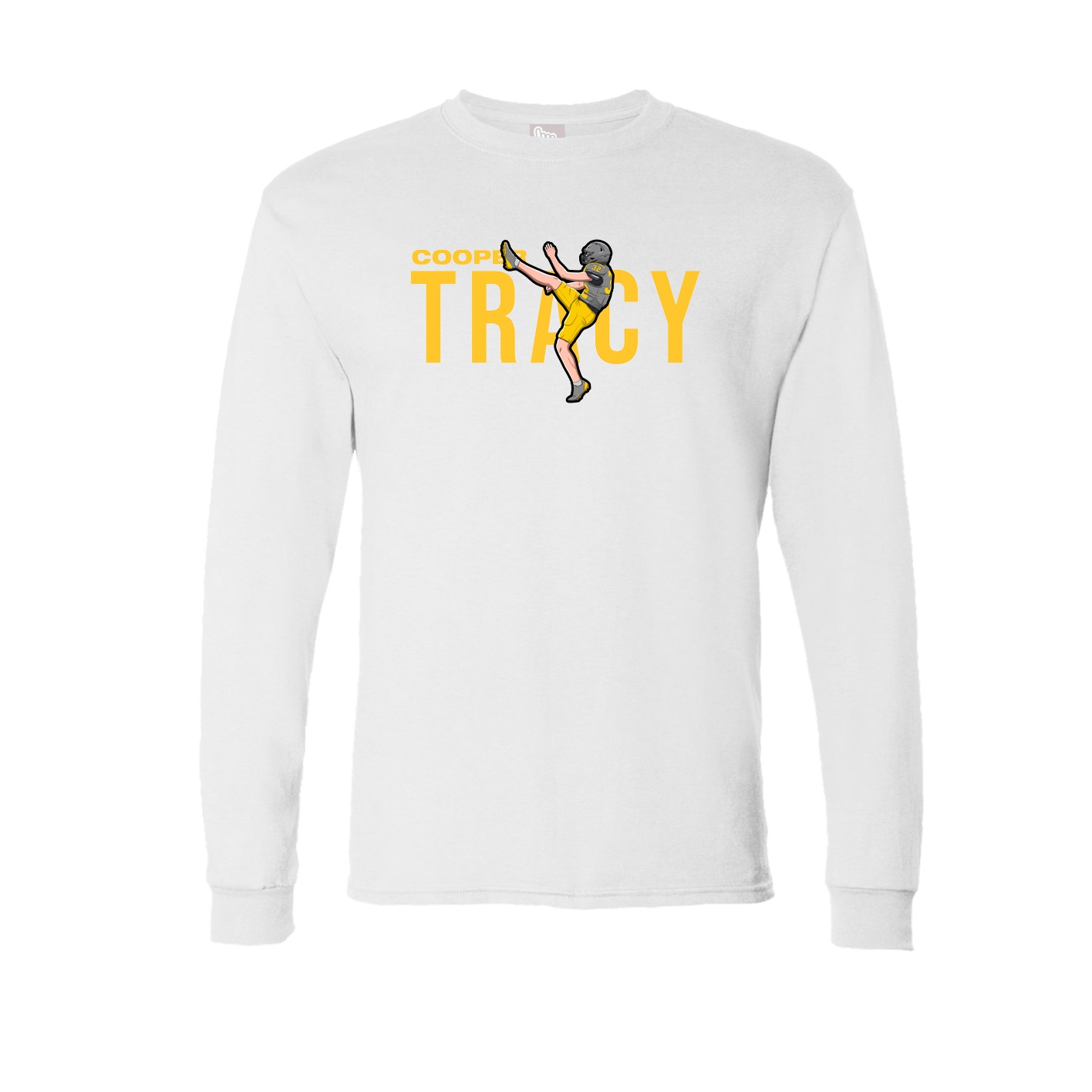 Long Sleeve Tee — Player Name in White