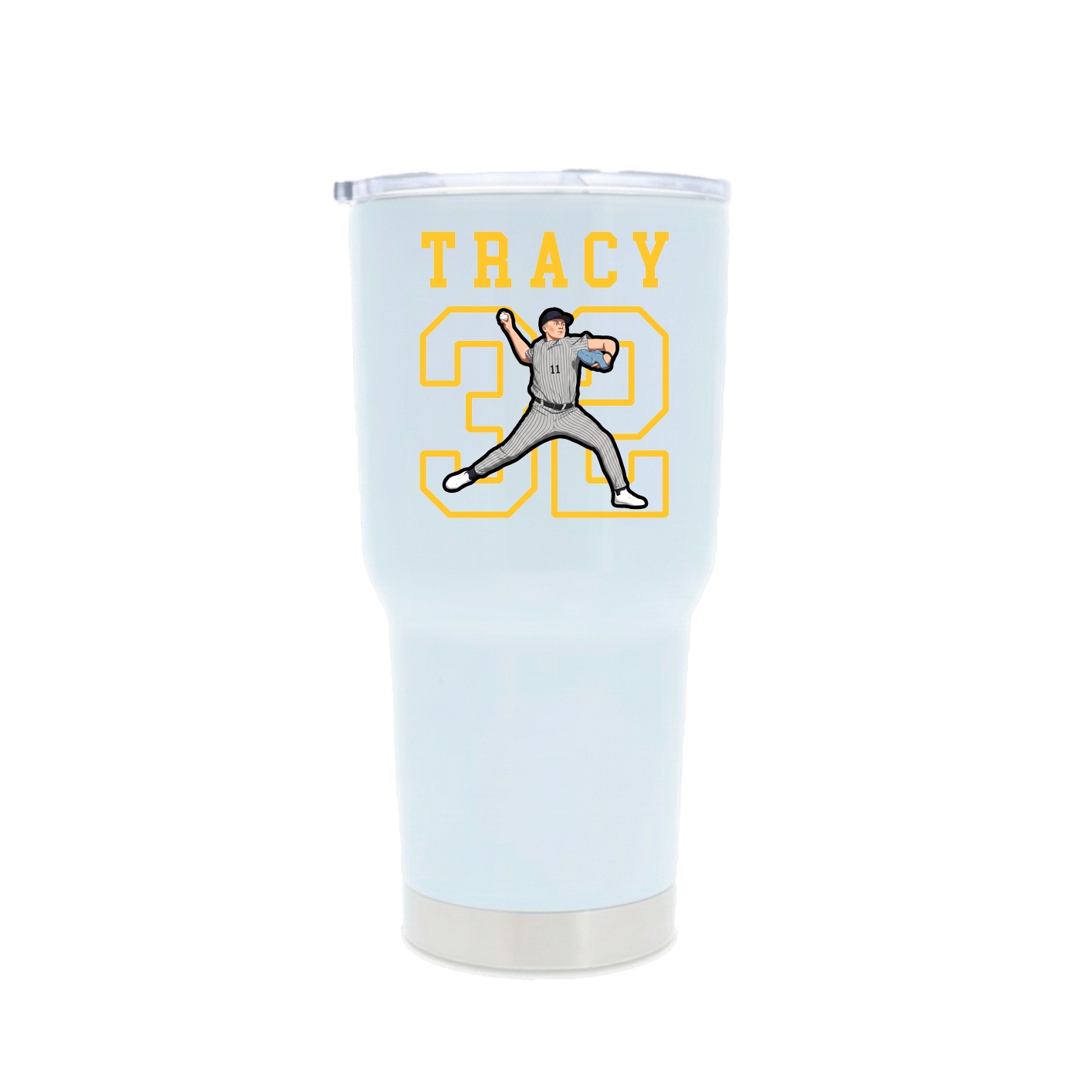 30oz Stainless Steel Tumbler — Shirsey in White