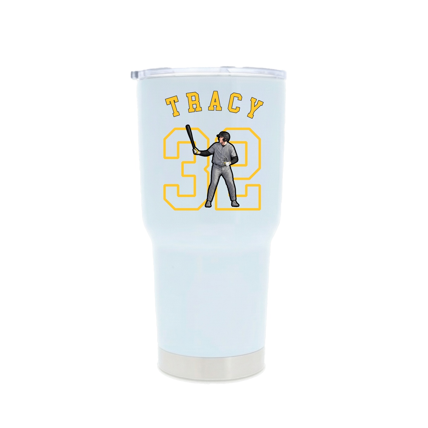 30oz Stainless Steel Tumbler — Shirsey Arch in White