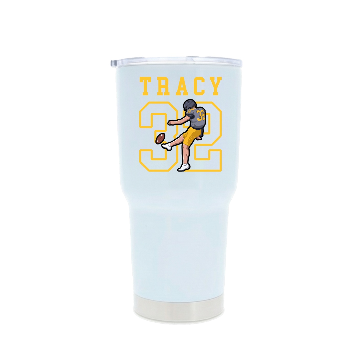 30oz Stainless Steel Tumbler — Shirsey in White