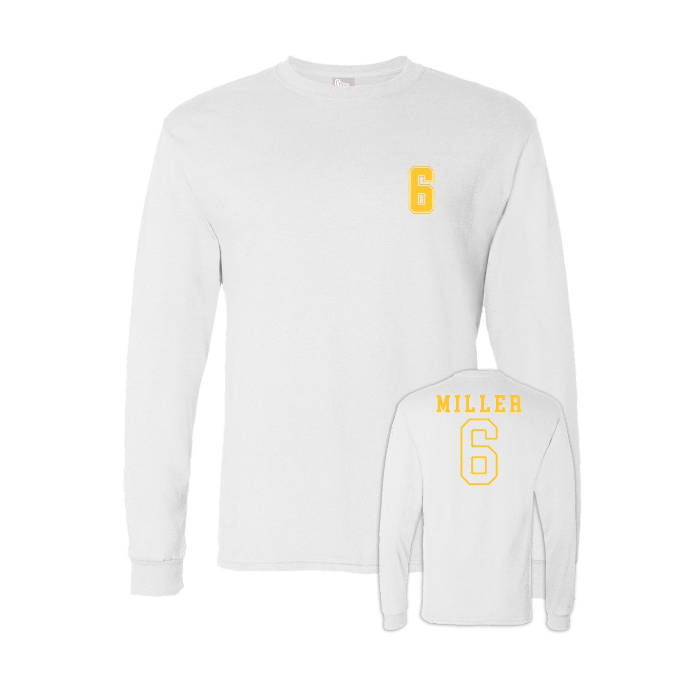 Long Sleeve Tee — Chest Back in White
