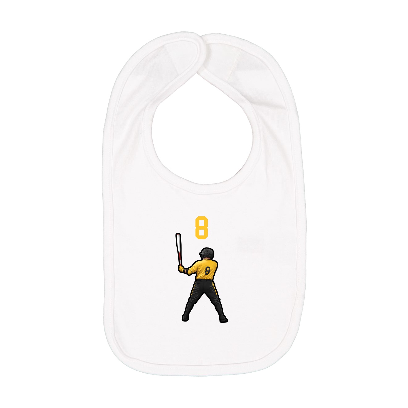 Infant Bib — Number Top in White