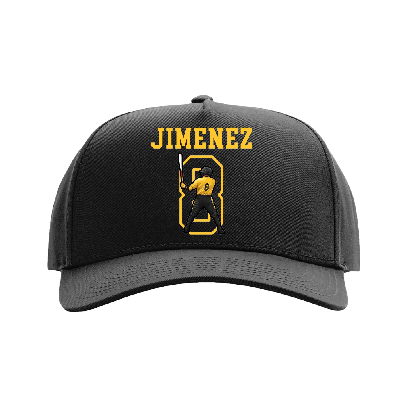 Full Fabric Five-Panel Champ Cap — Shirsey in Black