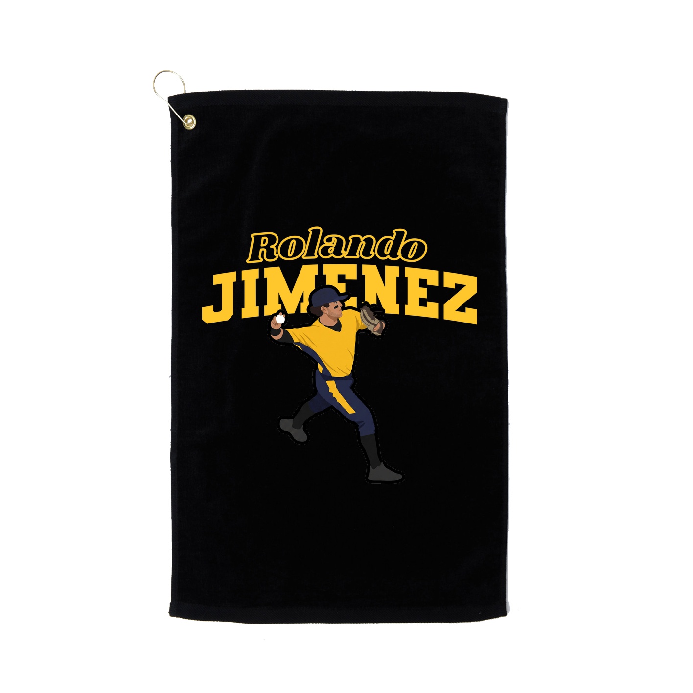 Golf Towel — Name Arch in Black