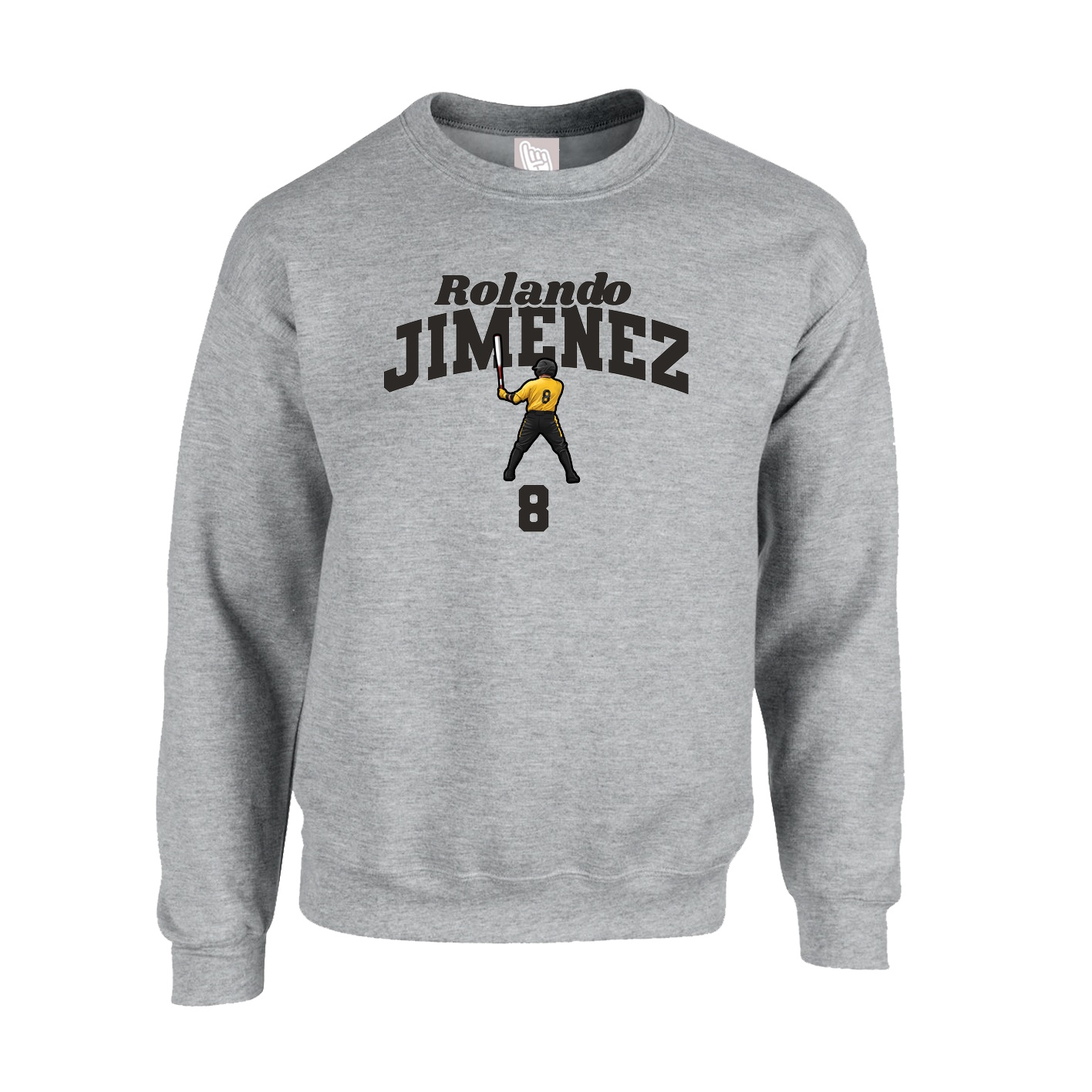 Fleece Crew — Signature Arch in Grey