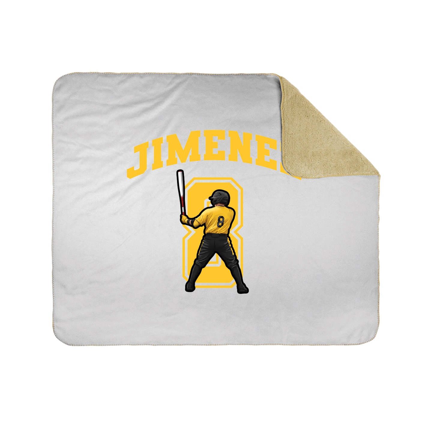 Throw Blanket — Number in White